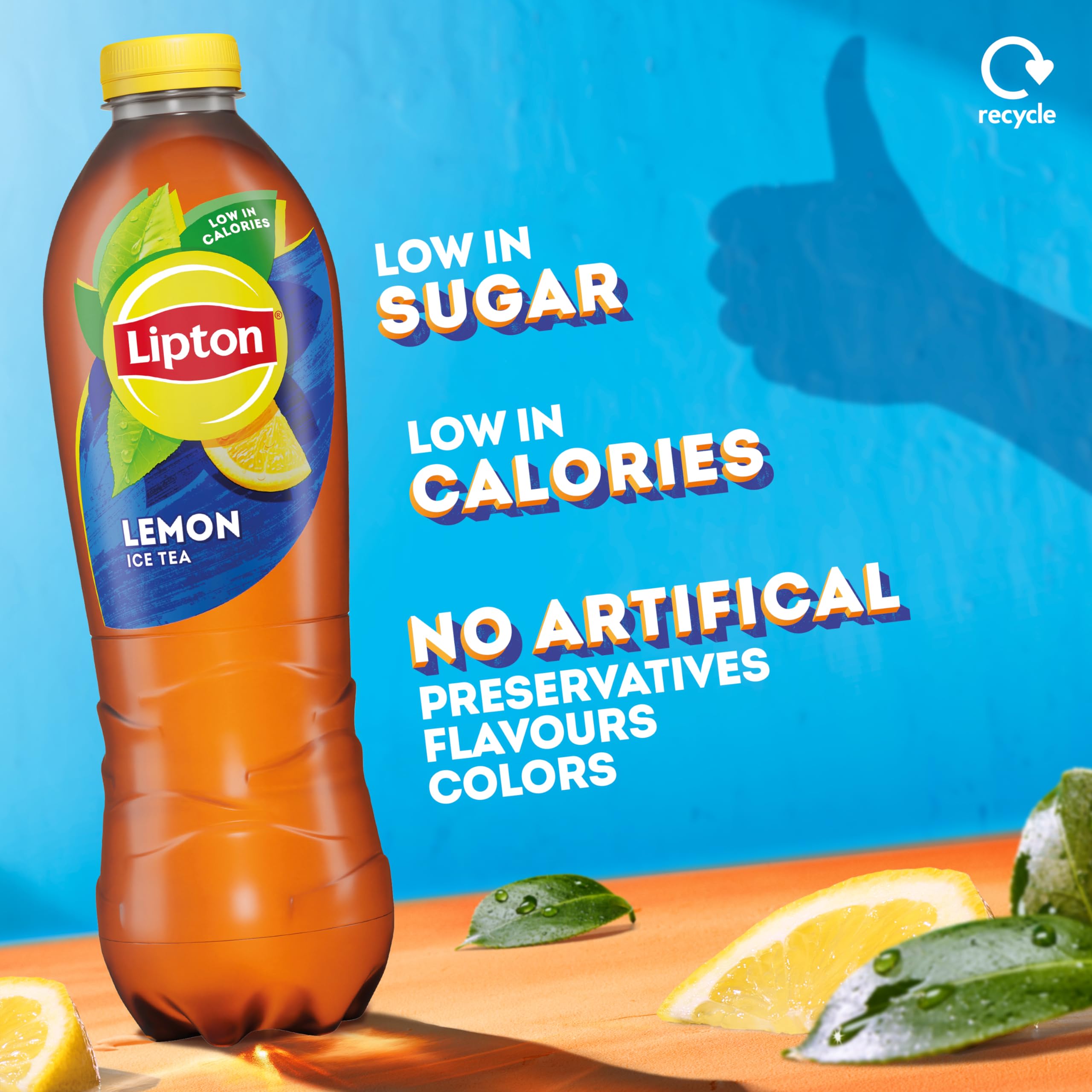 Lipton Lemon Bottled Ice Tea - Low Calorie Soft Drink | 1.25L | 100% Black Tea 3