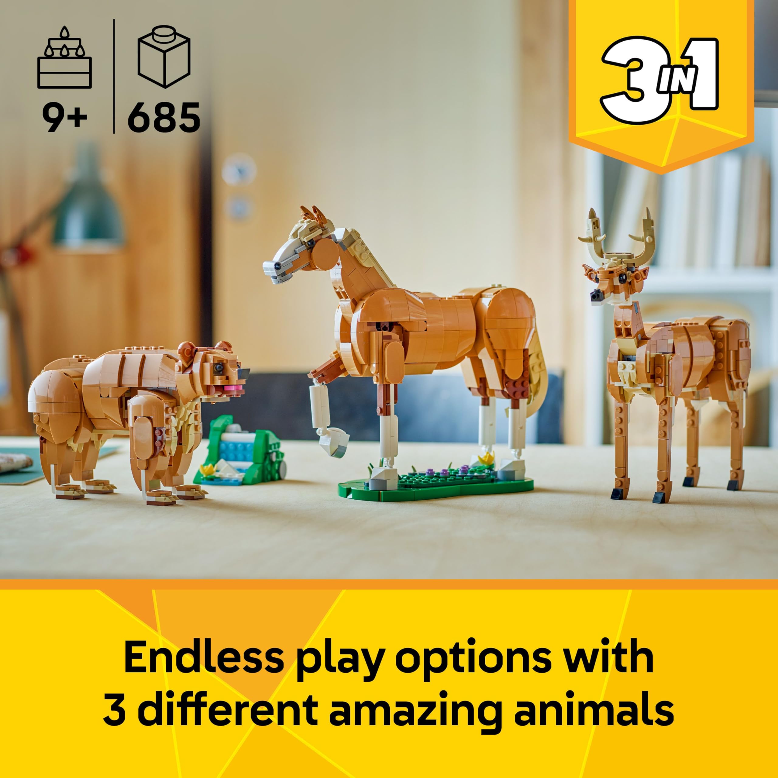 LEGO Creator 31166 Beautiful Horse Toy Building Set | 3 Models in 1 | Ages 9+ 2