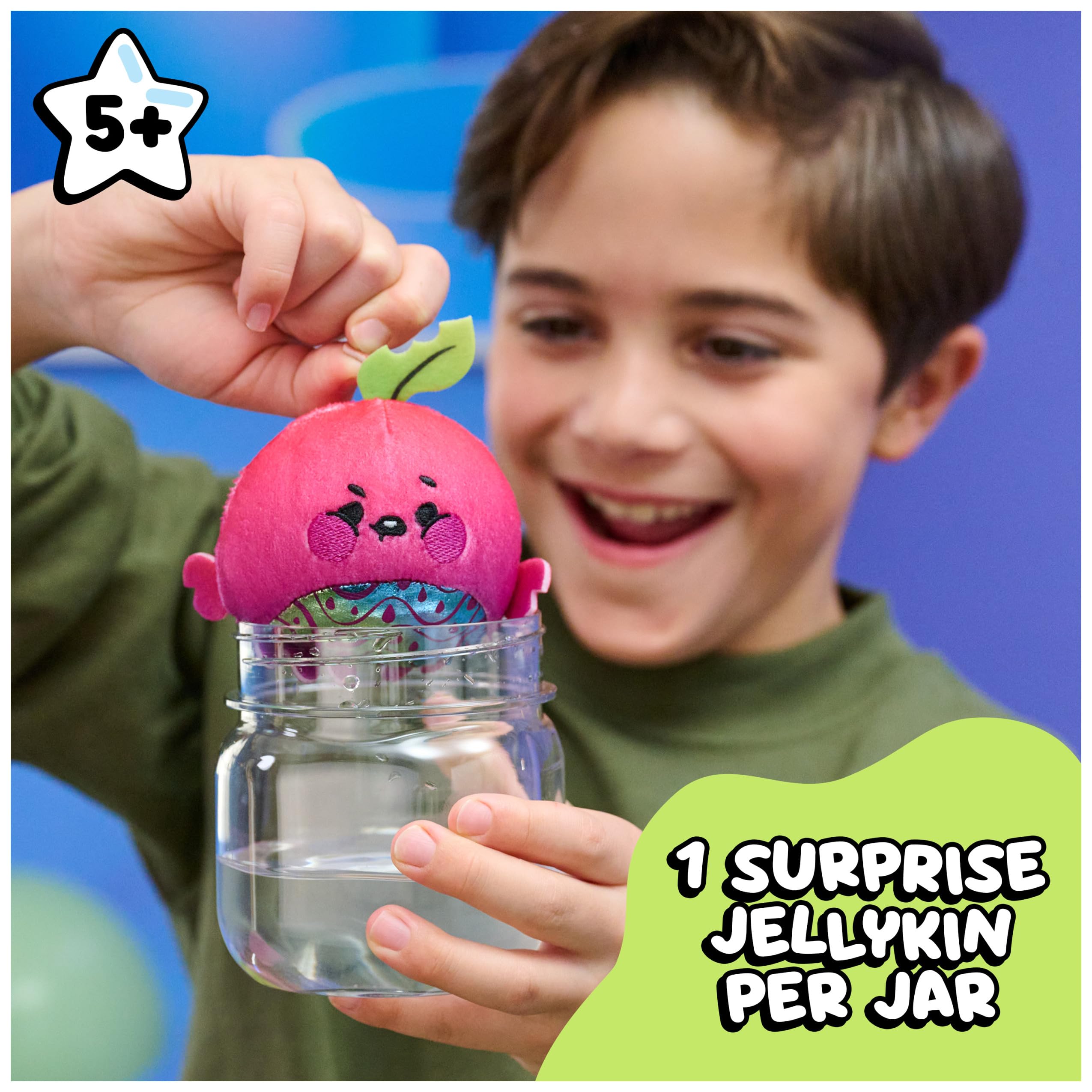 Magic Jellykins Surprise Plush Jar, Magical Transforming Water-Activated To 6