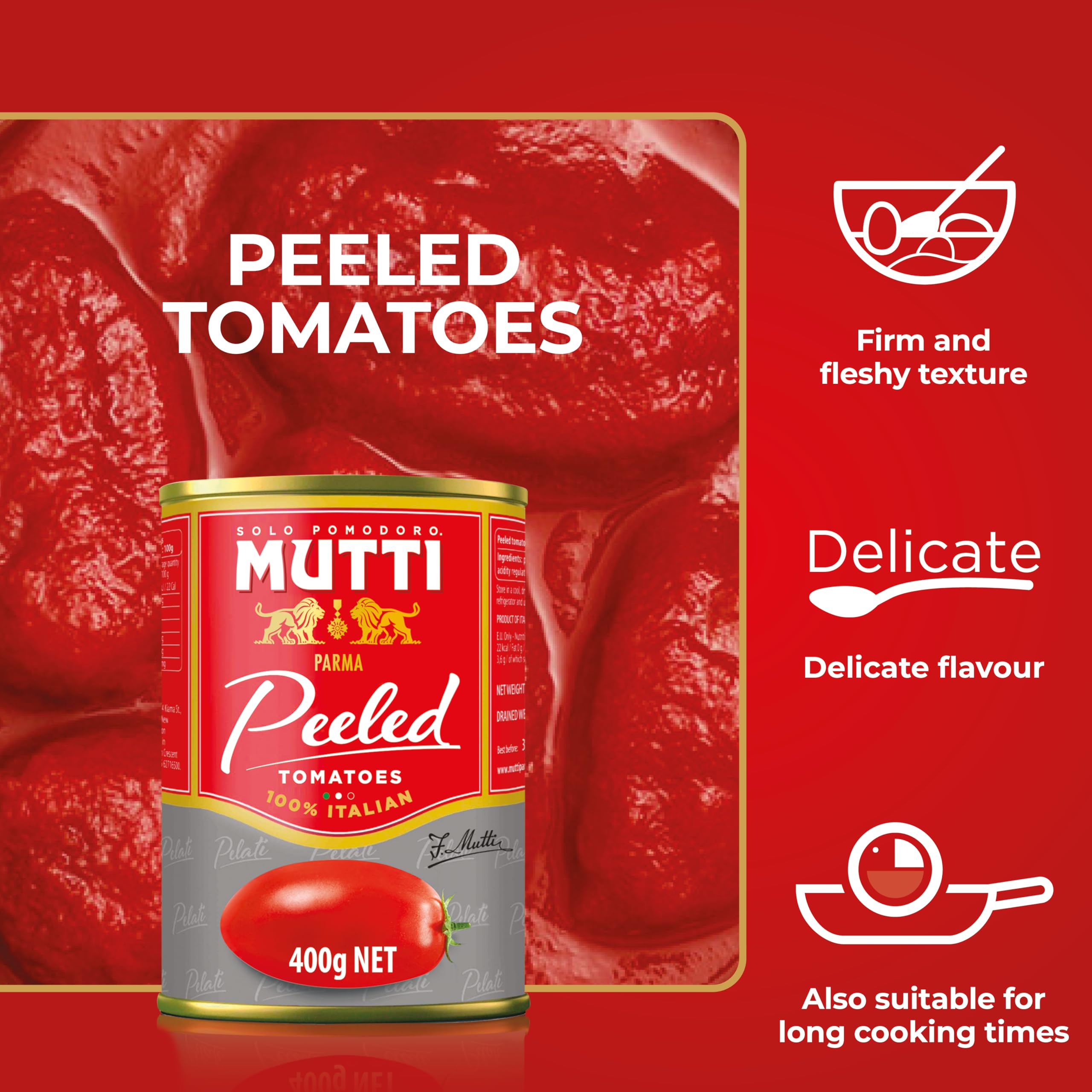Mutti - Geschälte Tomaten, 400g (4er Pack) 4