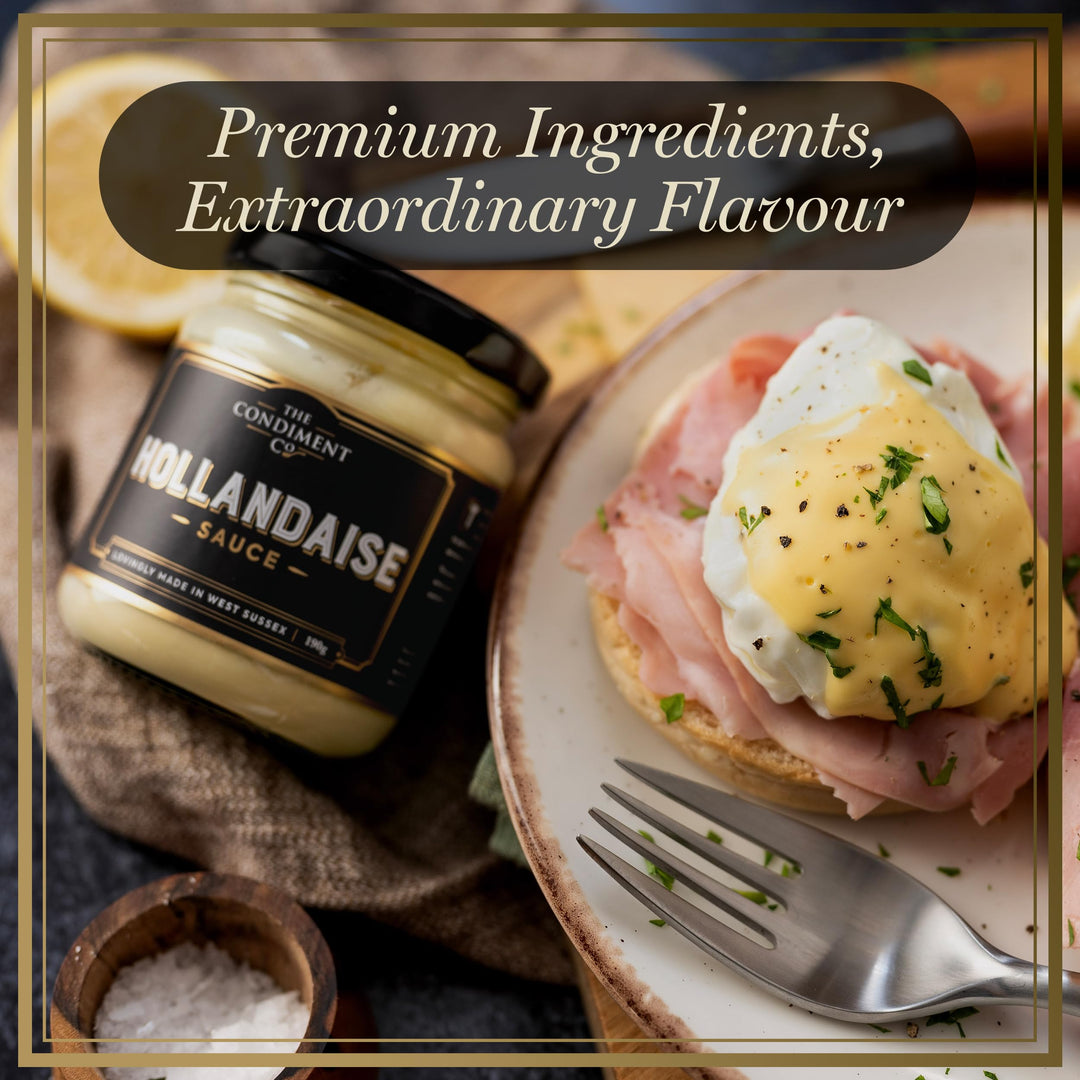 The Real Condiment Co - Hollandaise Sauce 190g, Ready to Eat Vegan & Gluten Free