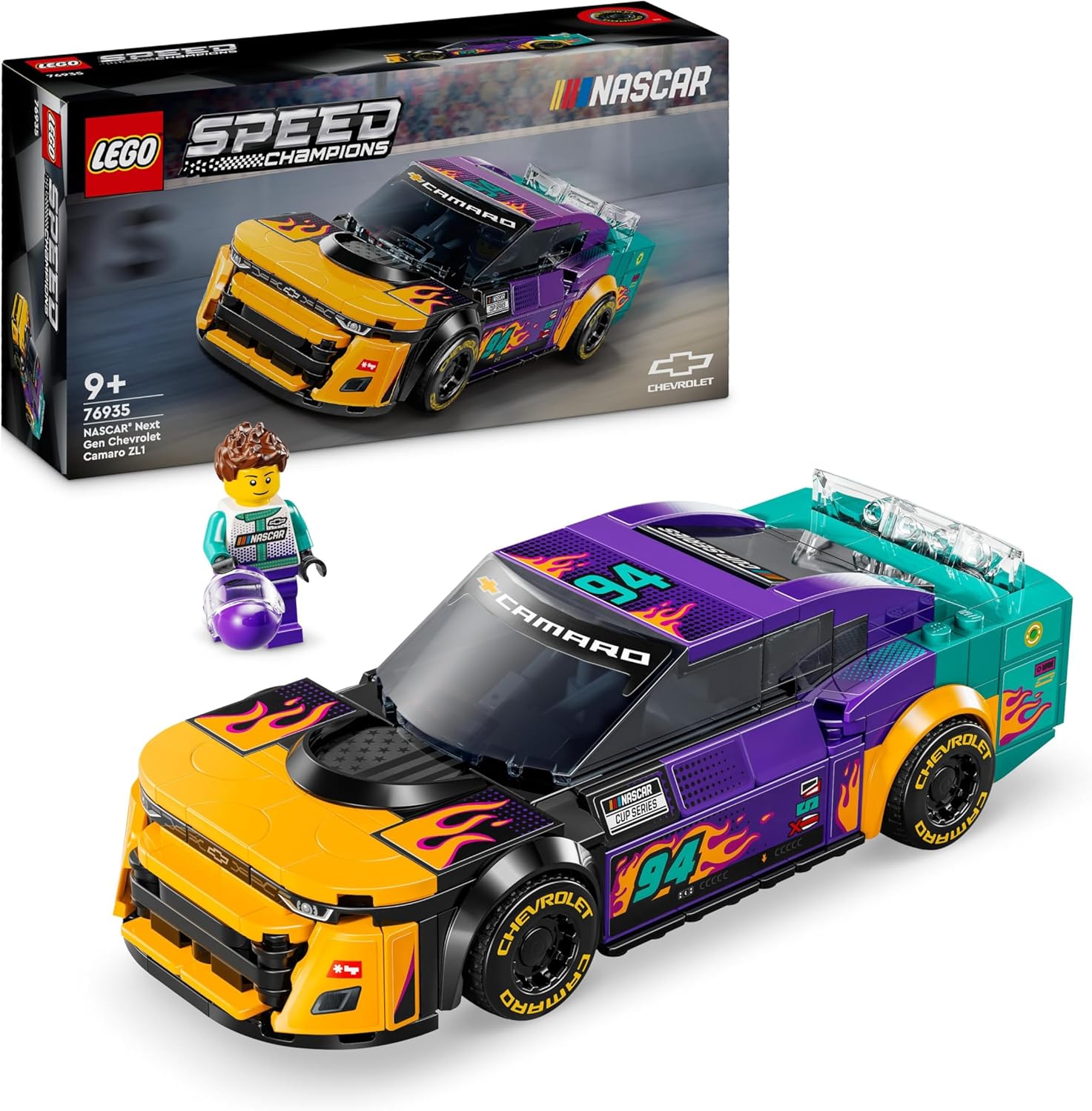 LEGO Speed Champions NASCAR Next Gen Chevrolet Camaro ZL1 Race Car Toy - Building Set for Ages 9+ 1