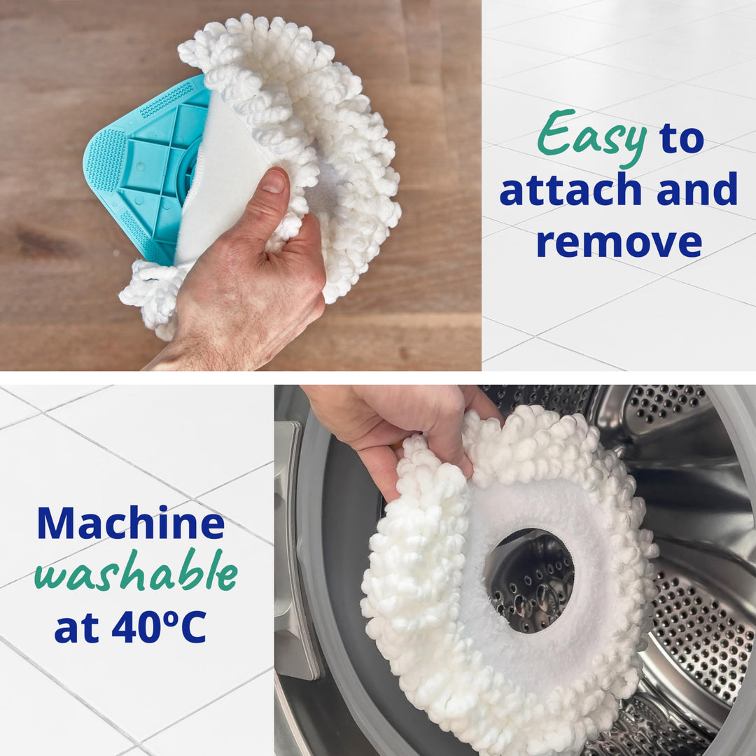 Spontex Full Action Corner System Spin Mop and Bucket Set with Microfibre Head