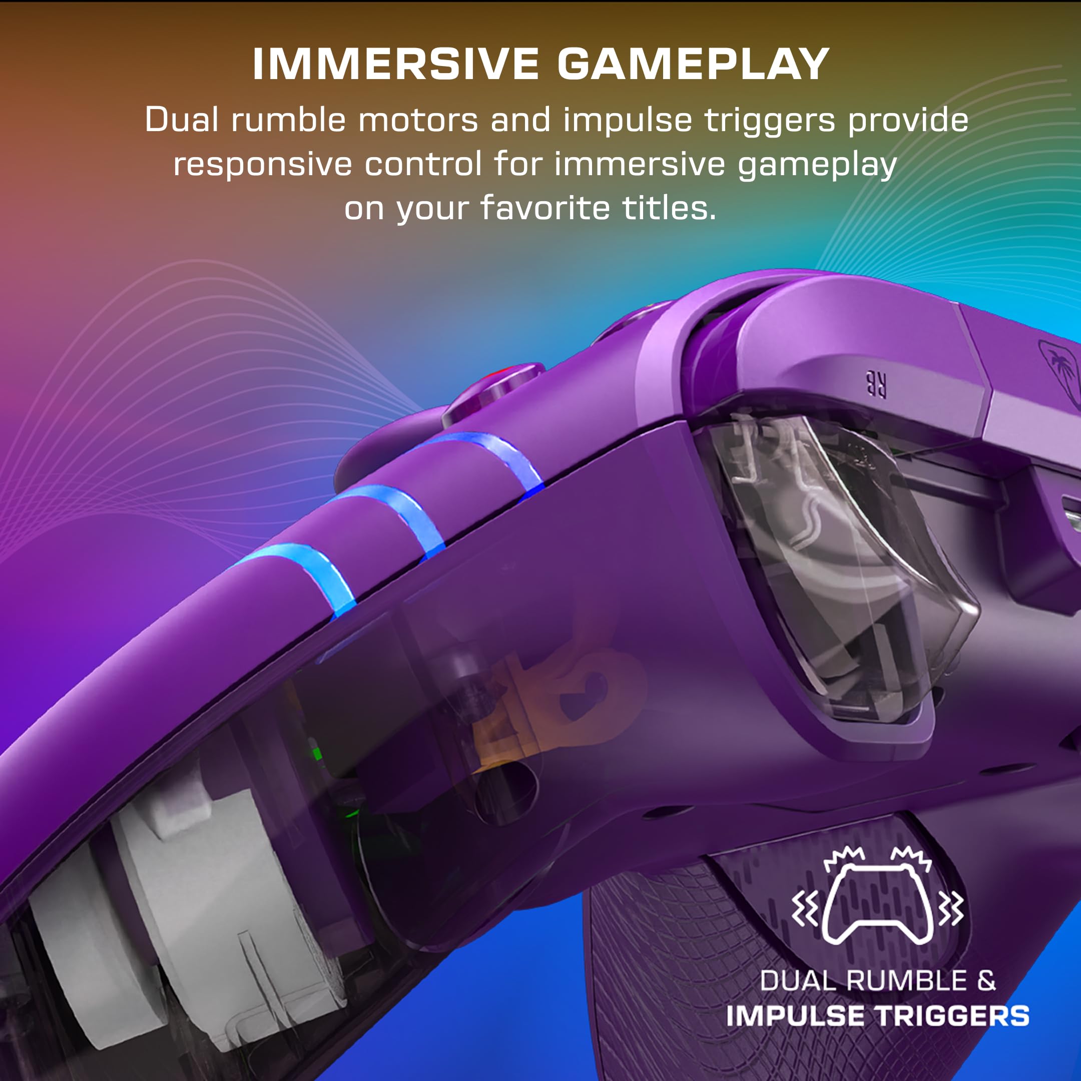 Turtle Beach Afterglow Wave Wired RGB Gaming Controller - Purple | Officially Licensed for Xbox & PC 5