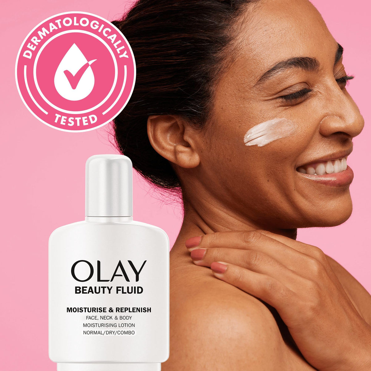 Olay Beauty Fluid Moisturising Lotion - 24 Hour Hydration | Lightweight Formula | 200ml 2