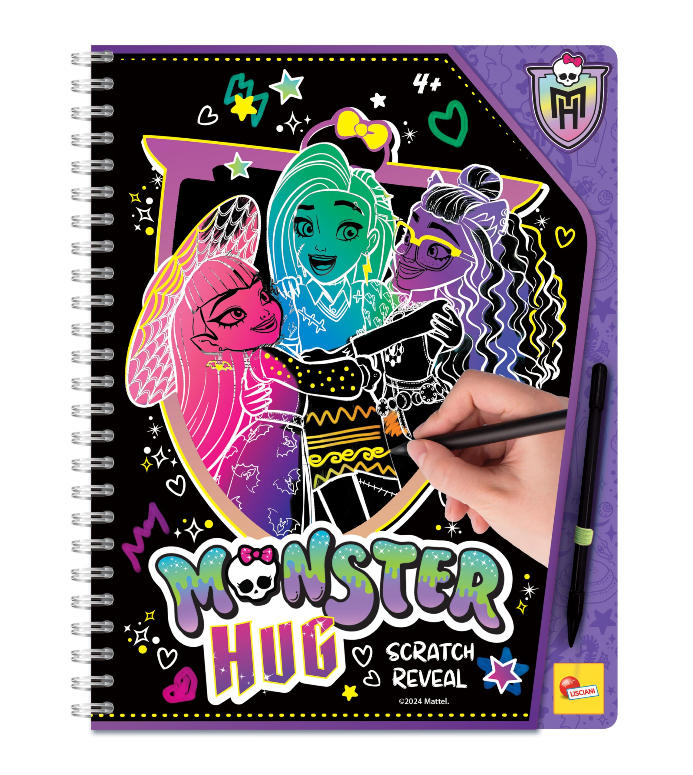 Lisciani Monster High Scratch Book - Monster Hug | 44 Pages | Ages 4+ 1
