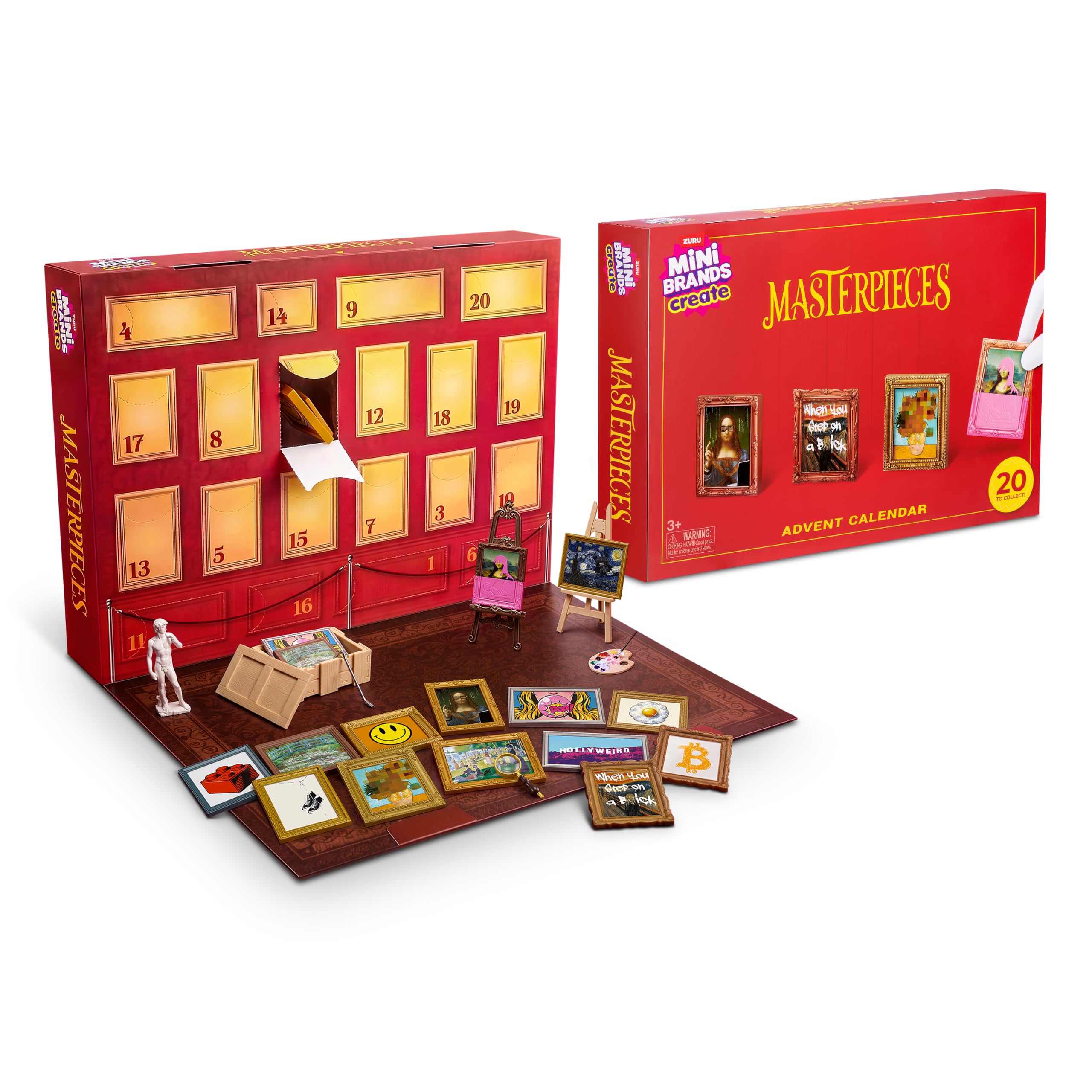Mini Brands Mini Masterpieces Advent Calendar Series 1 - 20 Days of Art Discovery | Plastic 1