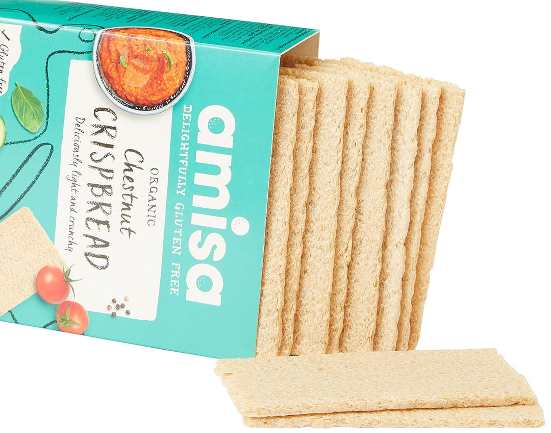 Amisa Organic Chestnut Crispbread Gluten Free Vegan, 100g
