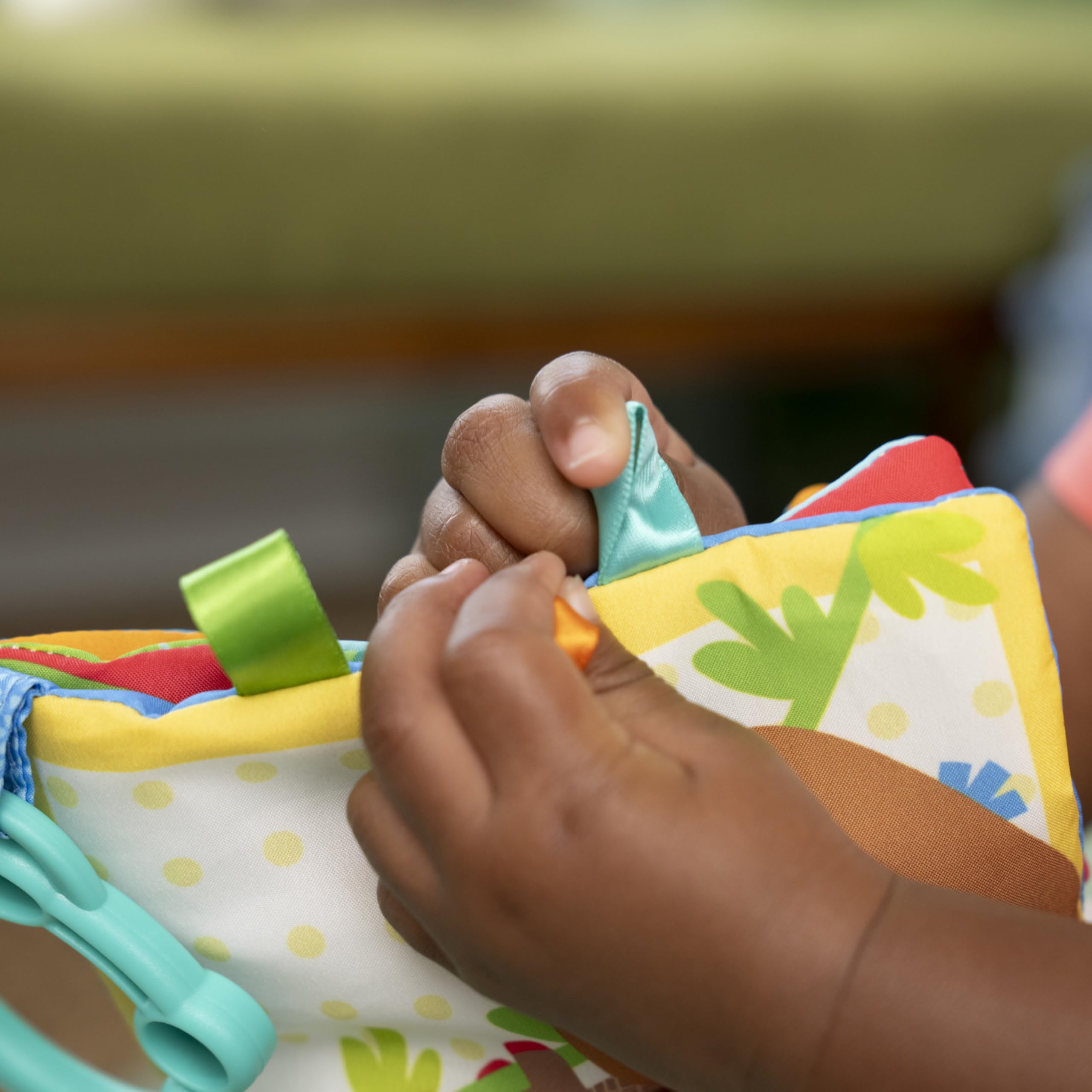 Bright Starts Safari Buddies Soft Crinkle Book Stroller Toy | Sensory Stimulation | Ages 0+ 6