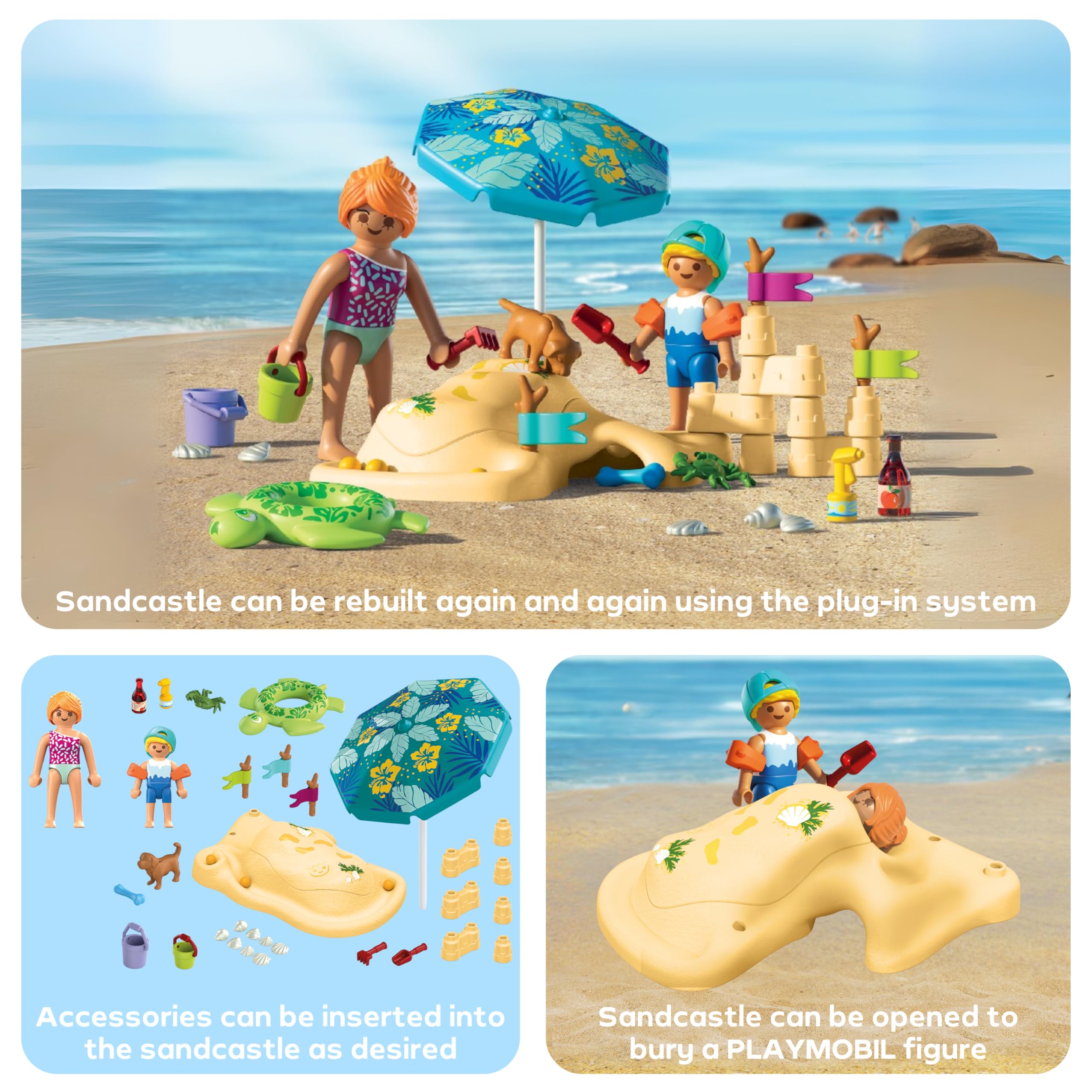 Playmobil Vacation on the Beach Set 71906 | Ages 4+ | Encourages Creativity & Role Play 4