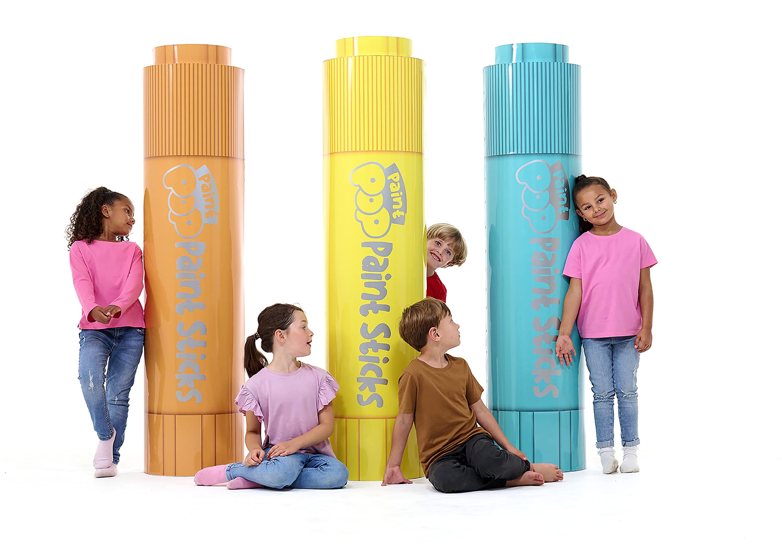 Paint Pop Paint Sticks for Kids - 6 Pack Classic Assorted Colours | Twist & Paint | Fast Drying 8