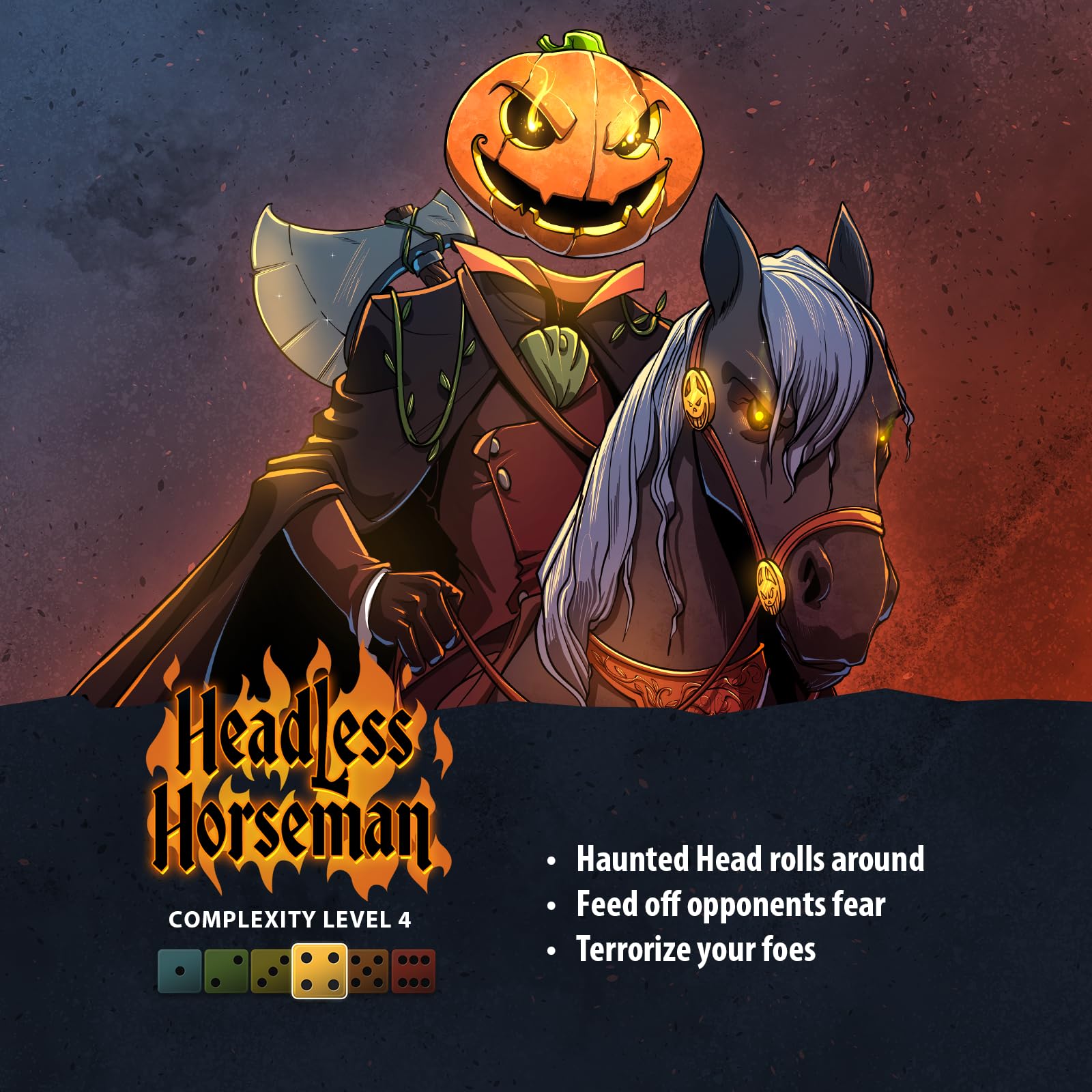 Dice Throne Headless Horseman Hero Pack - Haunted High-Speed Playstyle | Compatible with All Seasons | 2-4 Players 4