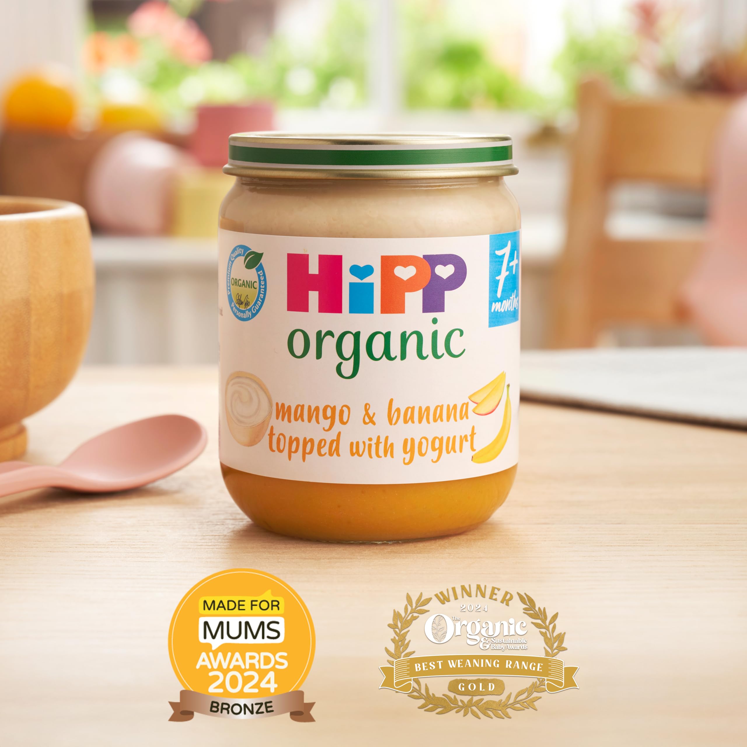 HiPP Organic Mango & Banana with Yogurt Baby Food Jar - 7+ Months, Gluten Free, 160g (Pack of 6) 2