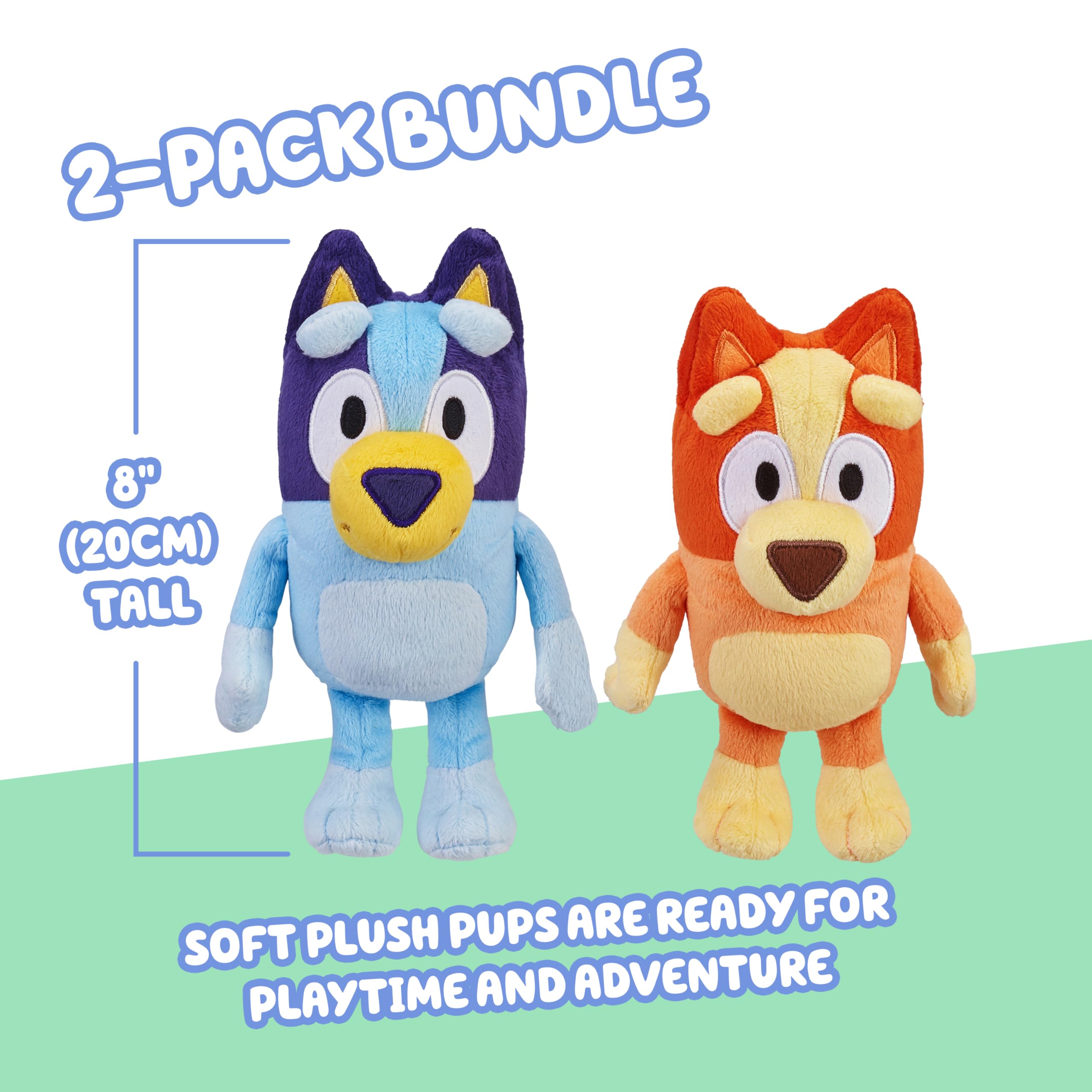 Bluey & Bingo 2 Pack 20cm Plush Official Collectable Character Cuddly Soft 5