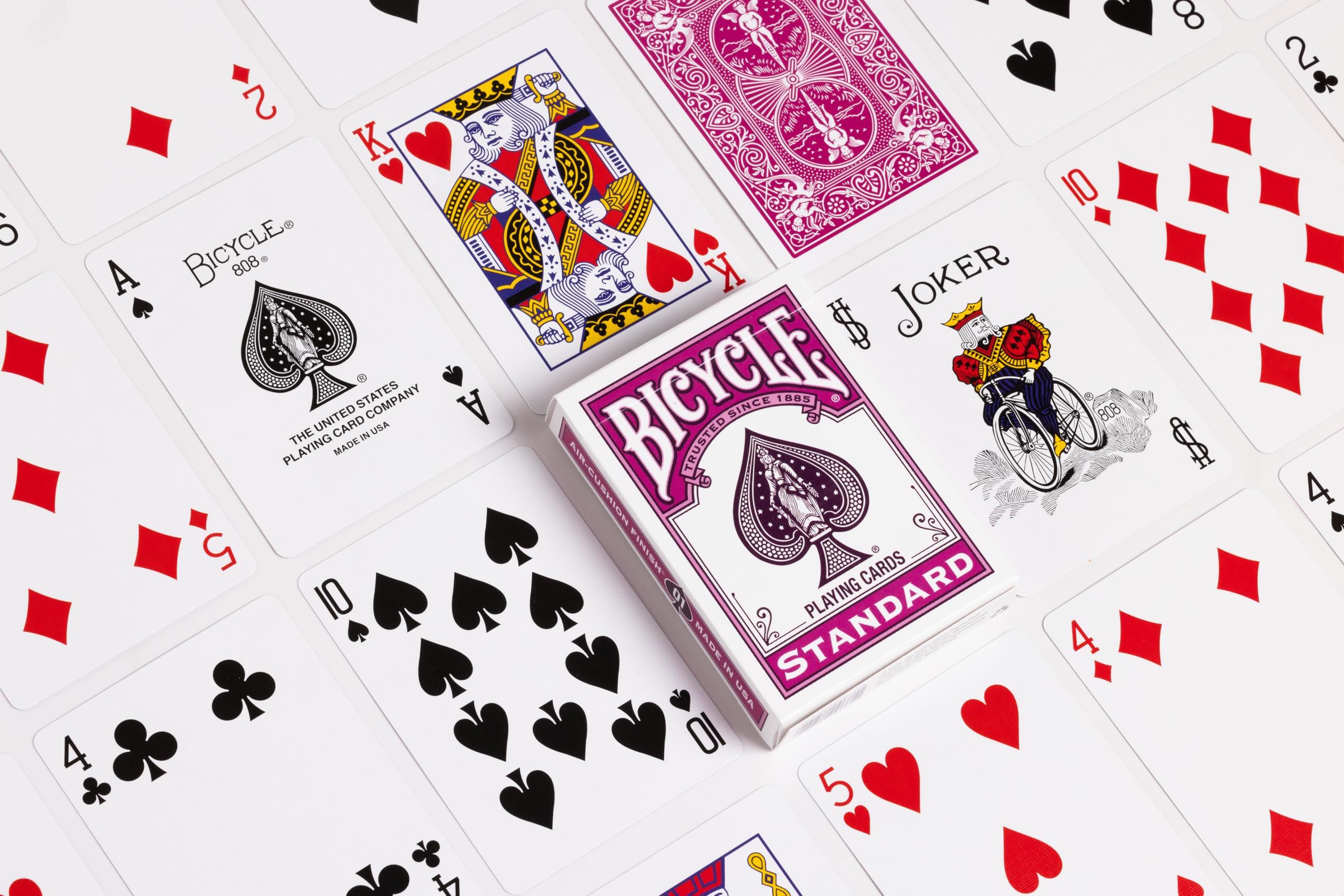 Bicycle Color Series Berry Playing Cards - Air Cushion Finish | 1 Deck | Unisex Adult 4