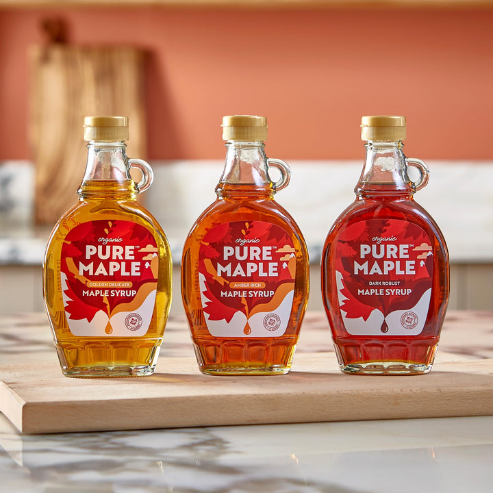 Pure Maple - 100% Canadian Maple Syrup Grade A Organic Amber Rich Taste