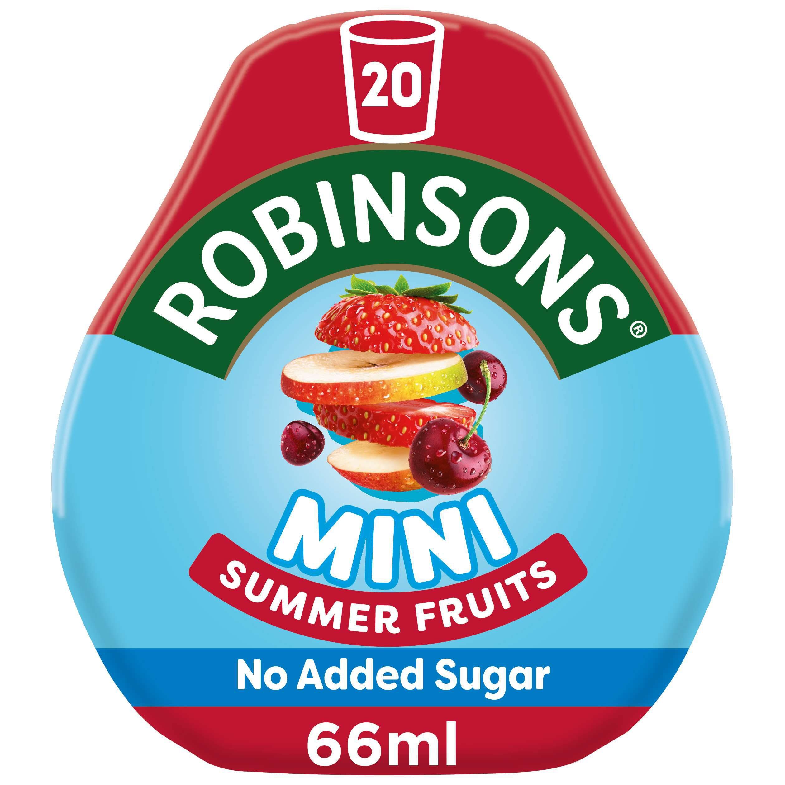 Robinsons Mini Summer Fruits Concentrate - No Added Sugar, Low Calorie | Makes 20 Drinks 2