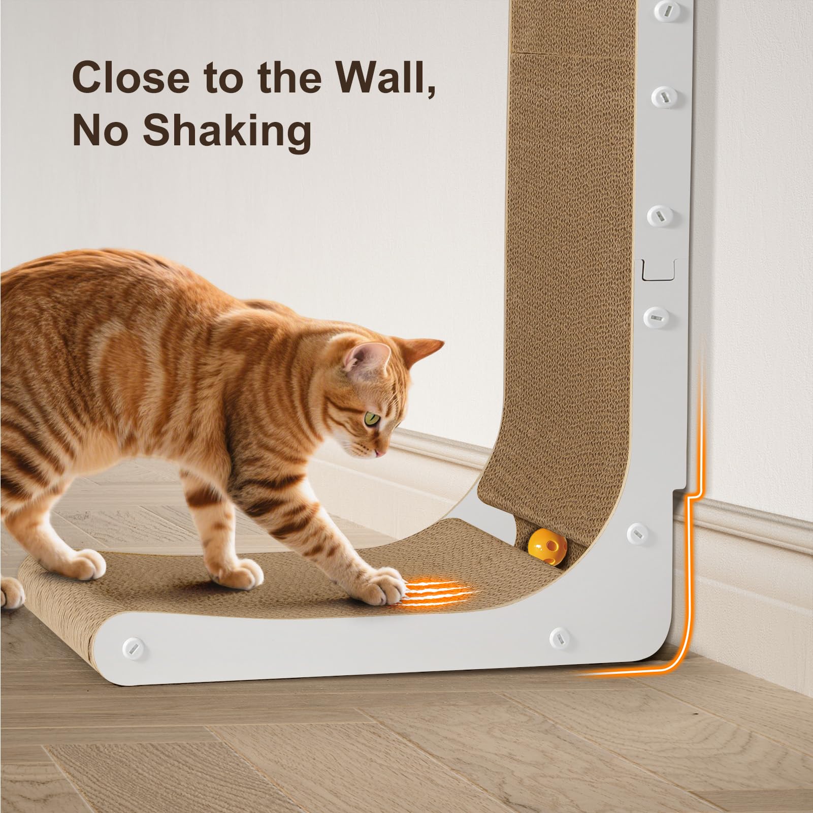 Gimars L-Shaped Cat Scratcher - Protect Furniture | 47cm | Cardboard 3