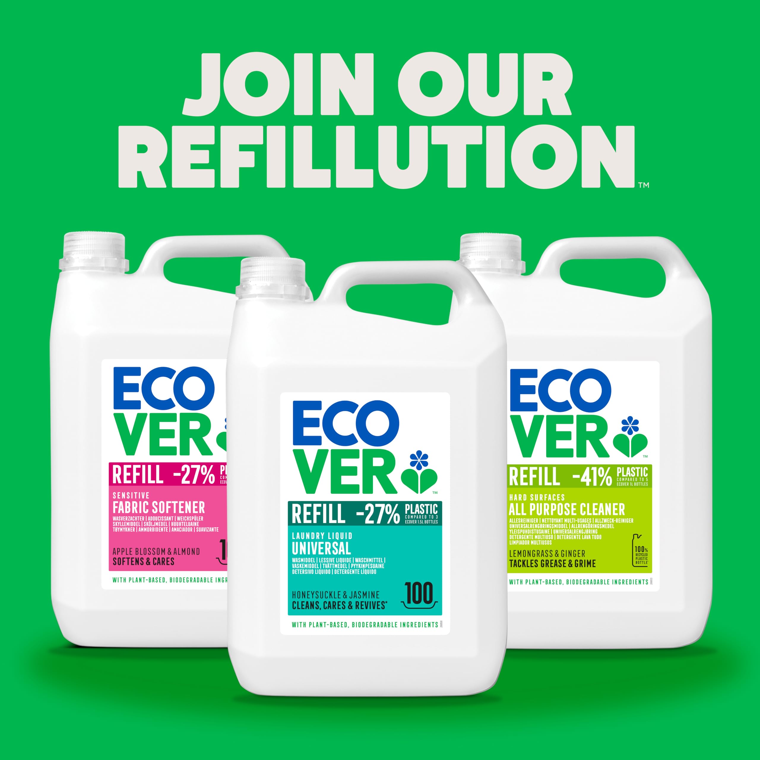 Ecover Hand Wash Refill - Gentle Cleansing, Moisturizing, Orange Scent | 950 ml 5