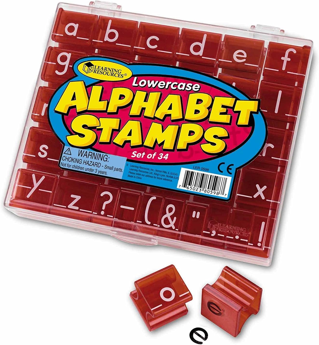 Learning Resources Lowercase Alphabet Stamps - Educational Printing Set for Early Literacy 1