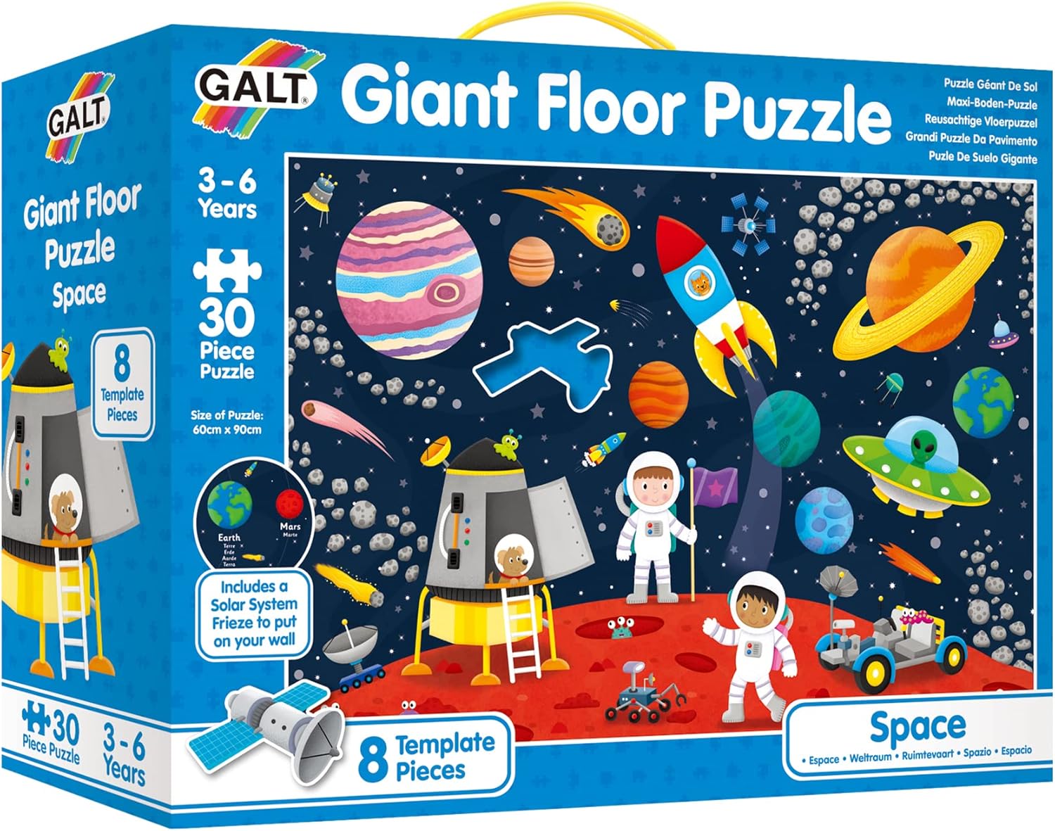 Galt Giant Floor Puzzle - Space, 30-Piece Educational Puzzle for Kids Ages 3-6 1
