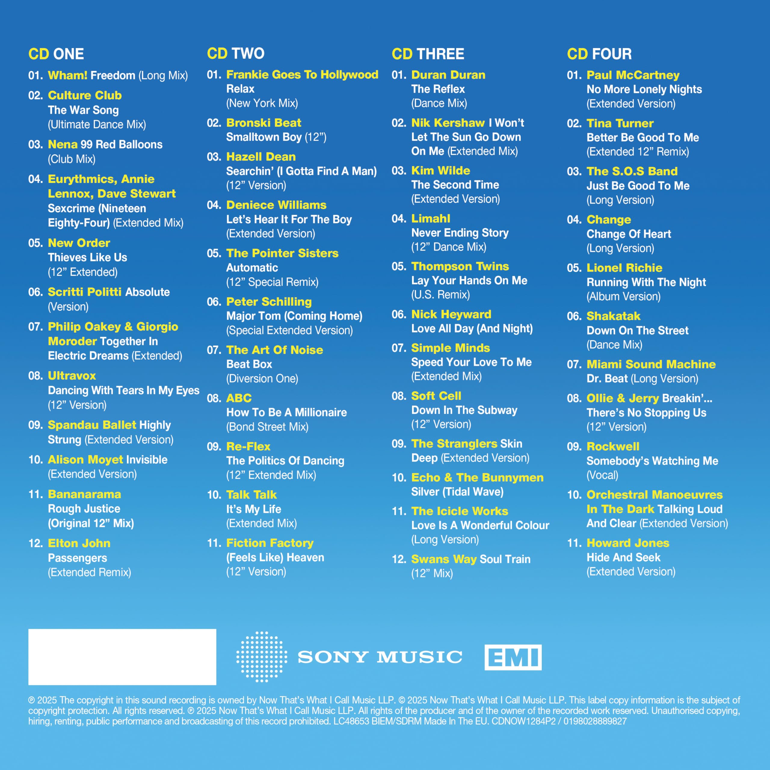 Now Twic NOW 12” 80s: 1984 – Part Two CD Collection 3