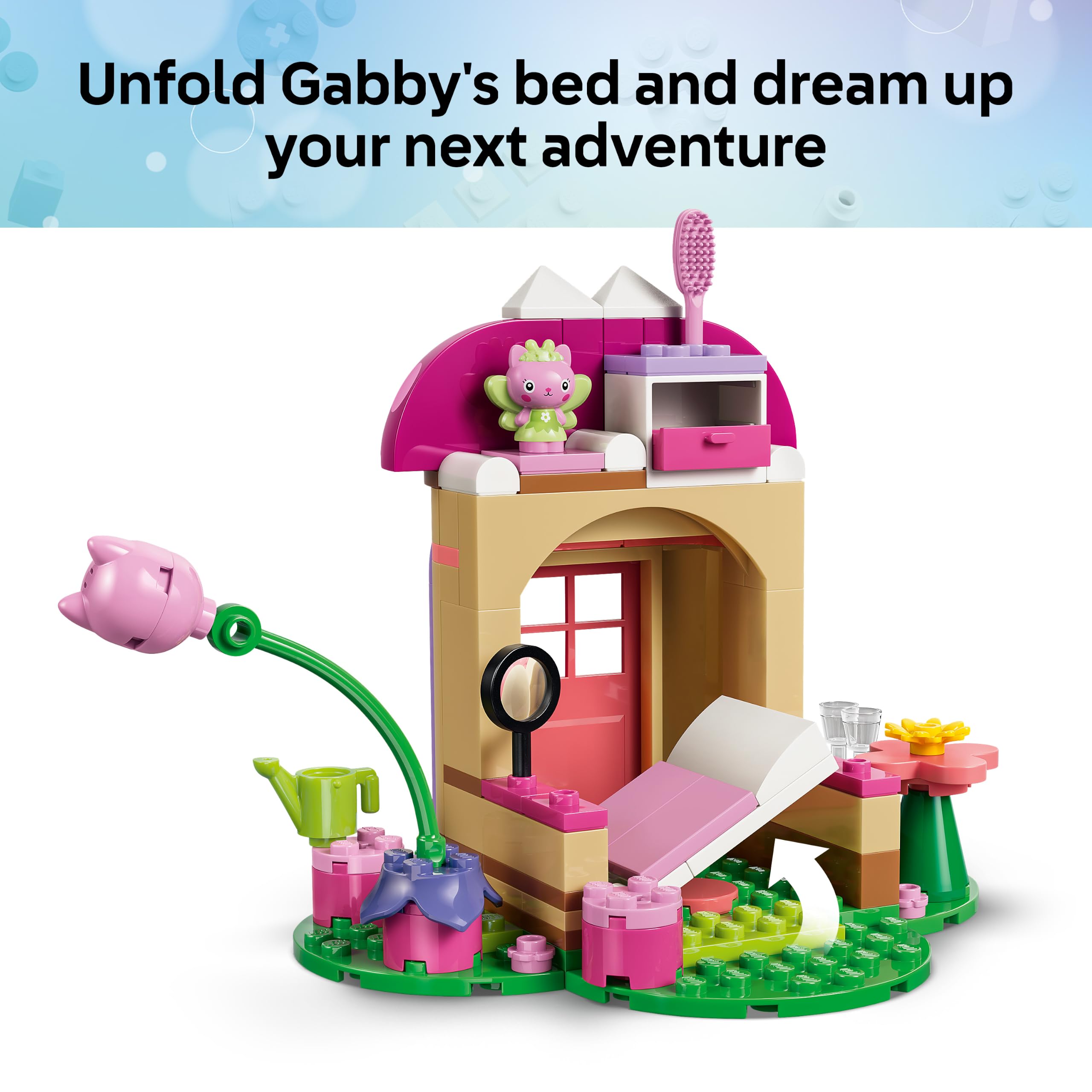 LEGO Gabby's Dollhouse Kitty Fairy's Garden House Building Set - Ages 4+ 6