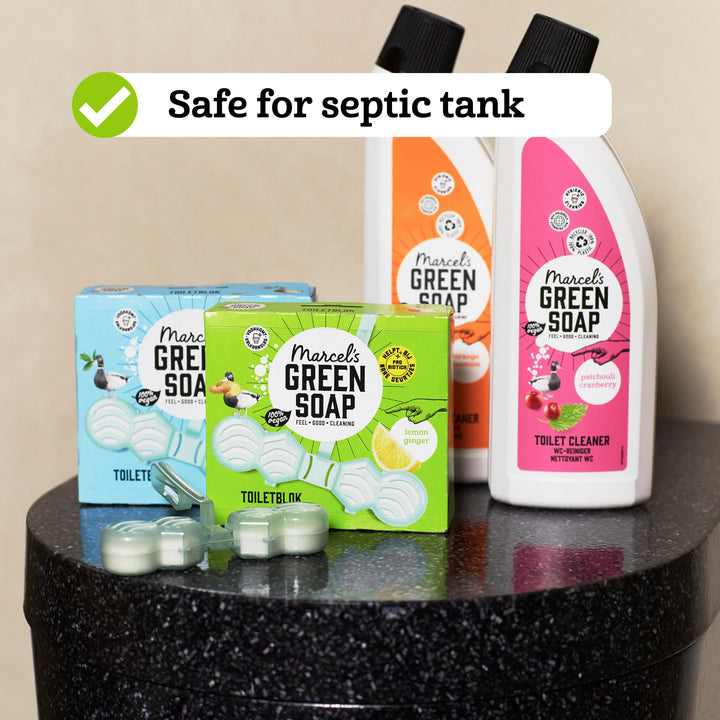 Marcel's Green Soap - Mint & Eucalyptus Toilet Rim Block