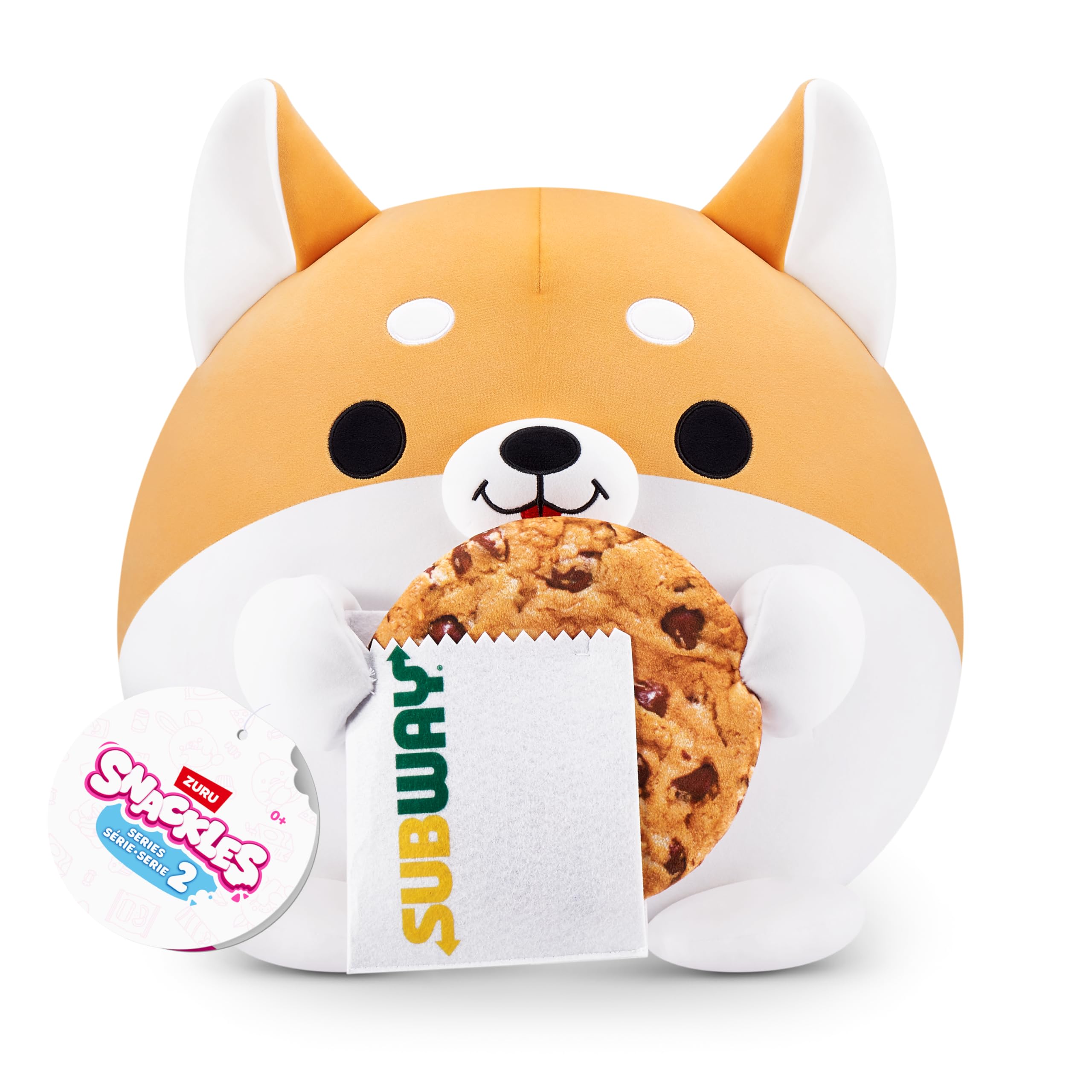 Snackles Series 2 Wave 2 - Corgi Snack Swap Plush, 20 cm by ZURU Cuddly Squishy