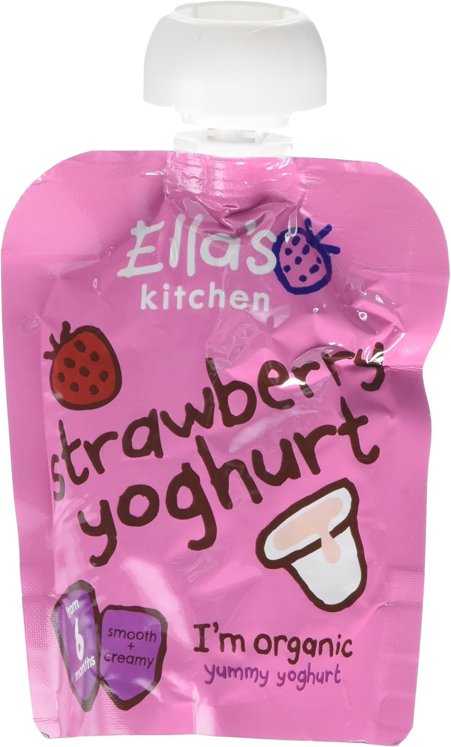 Ella's Kitchen - Griechischer Joghurt &amp; Erdbeeren Bio-Snack (6 x 90 g)