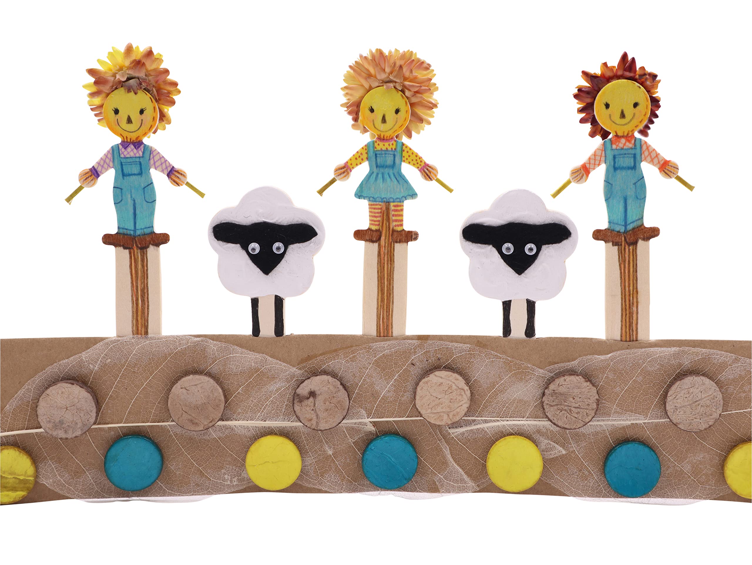 Craftplay Wooden People Craft Sticks - Pack of 10 (5 Boys, 5 Girls) | 6cm x 4.5cm 3