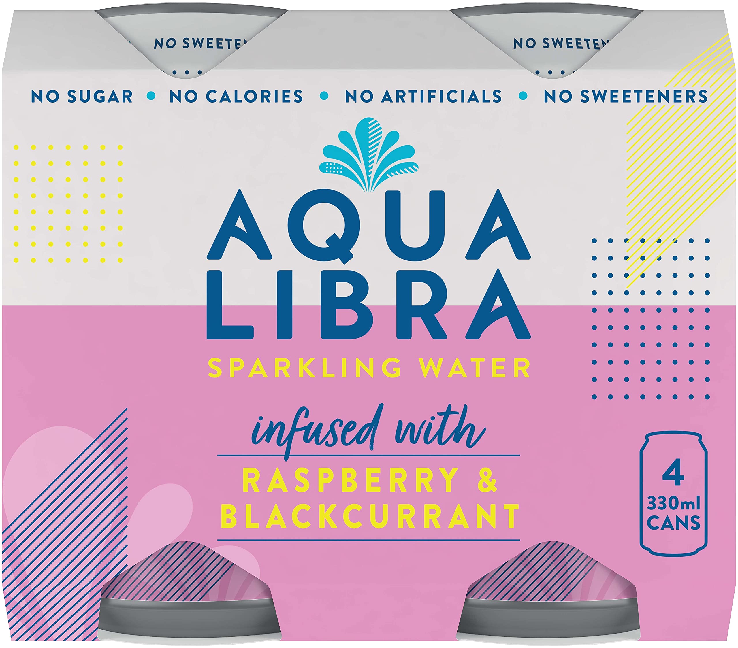 AQUA Libra - Raspberry & Blackcurrant Sparkling Water (4 x 330ml) 4