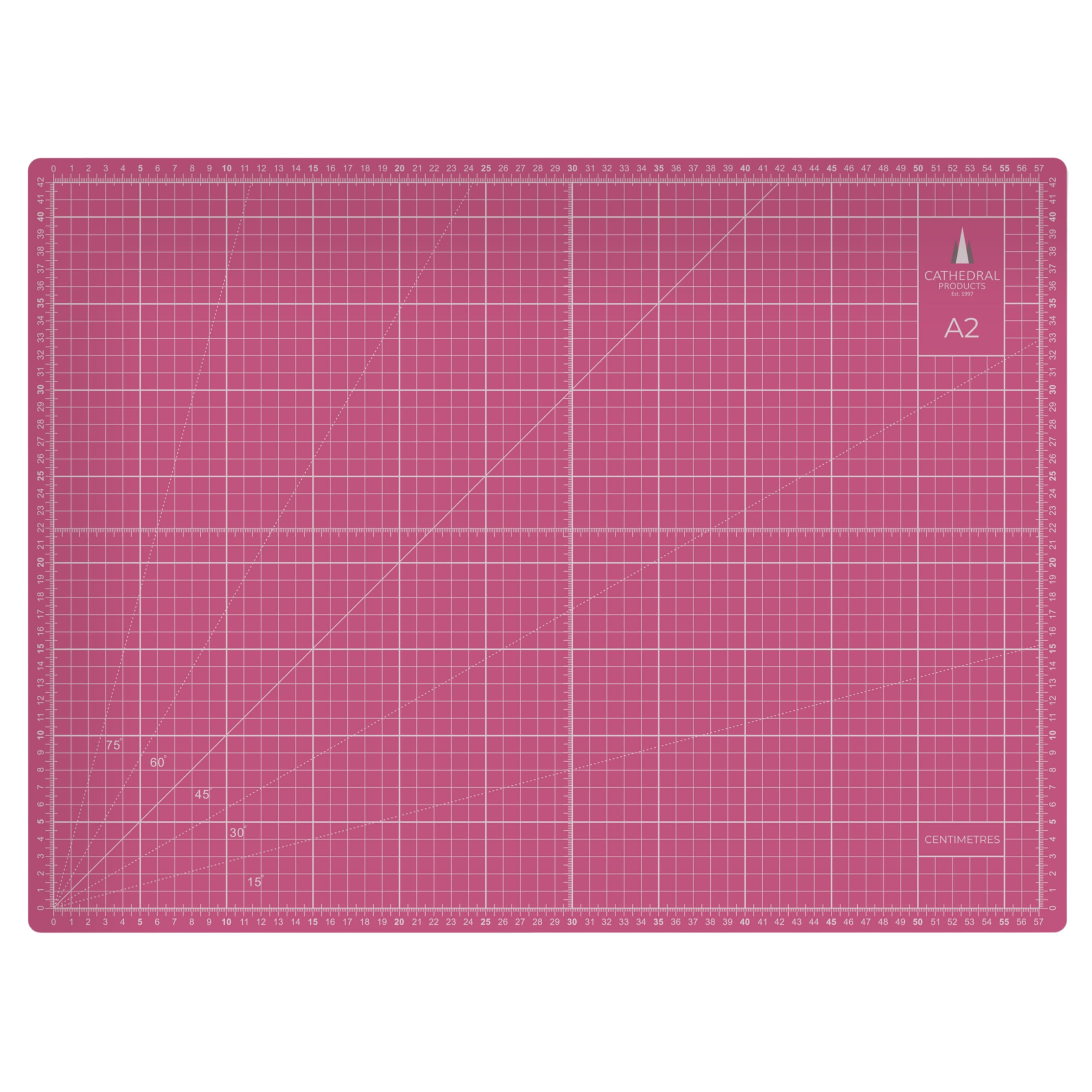 Cathedral Products A2 Double-Sided Self-Healing Cutting Mat | 3mm Thick | Pink 1