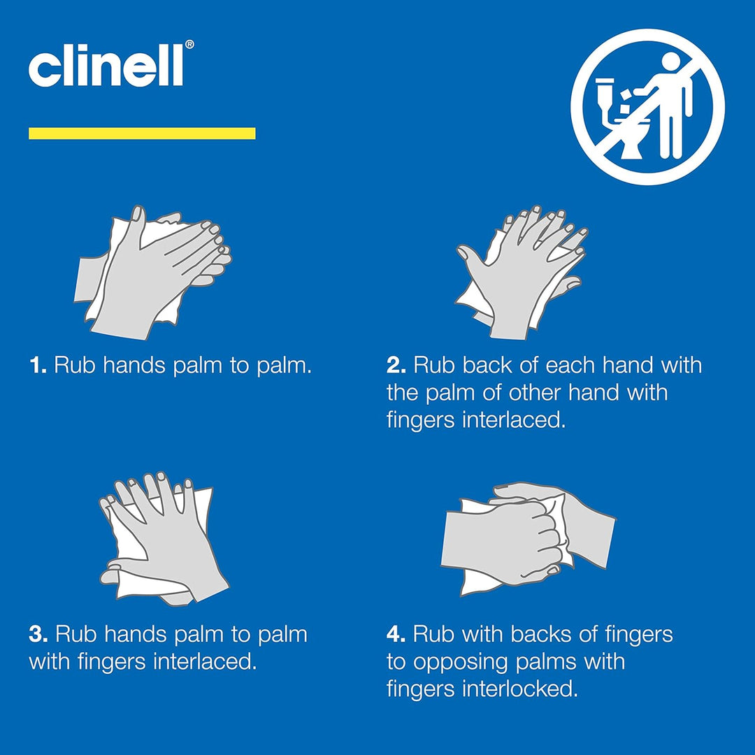 Clinell - Antibacterial Hand Wipe for Hands and Surfaces CAHW200