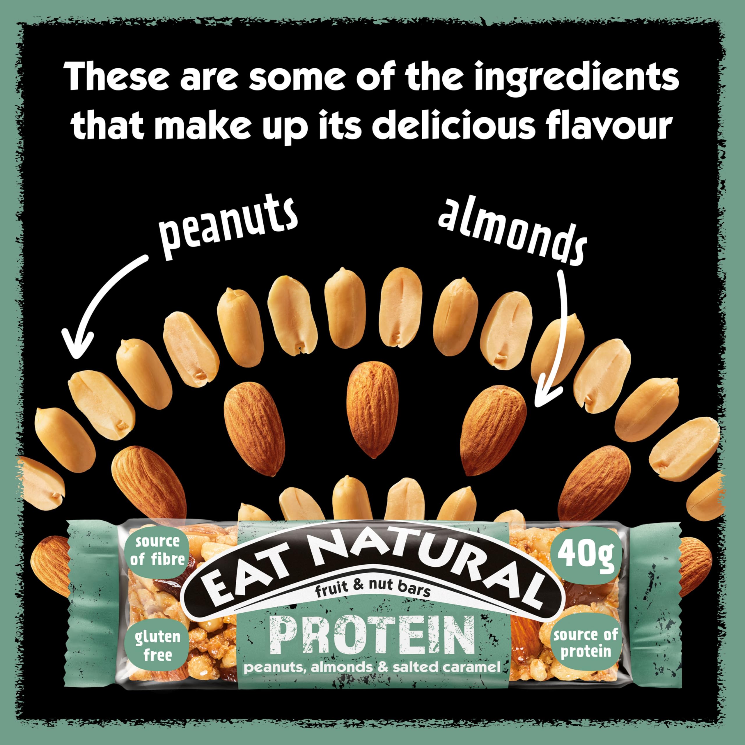 Eat Natural Protein Peanuts, Almonds & Salted Caramel Fruit & Nut Bars (12 x 40g) 5