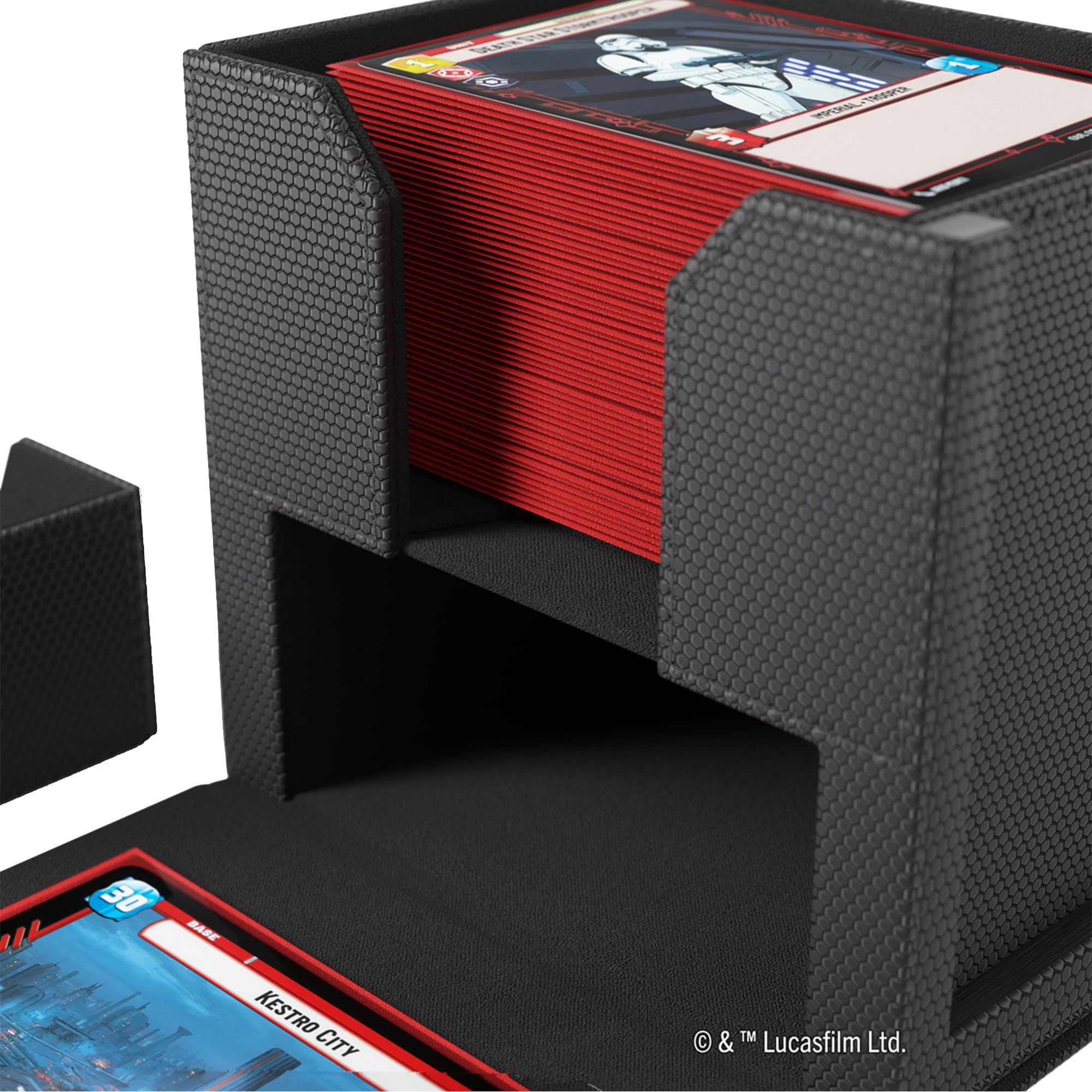 Gamegenic Star Wars Unlimited Deck Pod - Black | Holds 60 Double-Sleeved Cards | Includes Detachable Leader Case 6