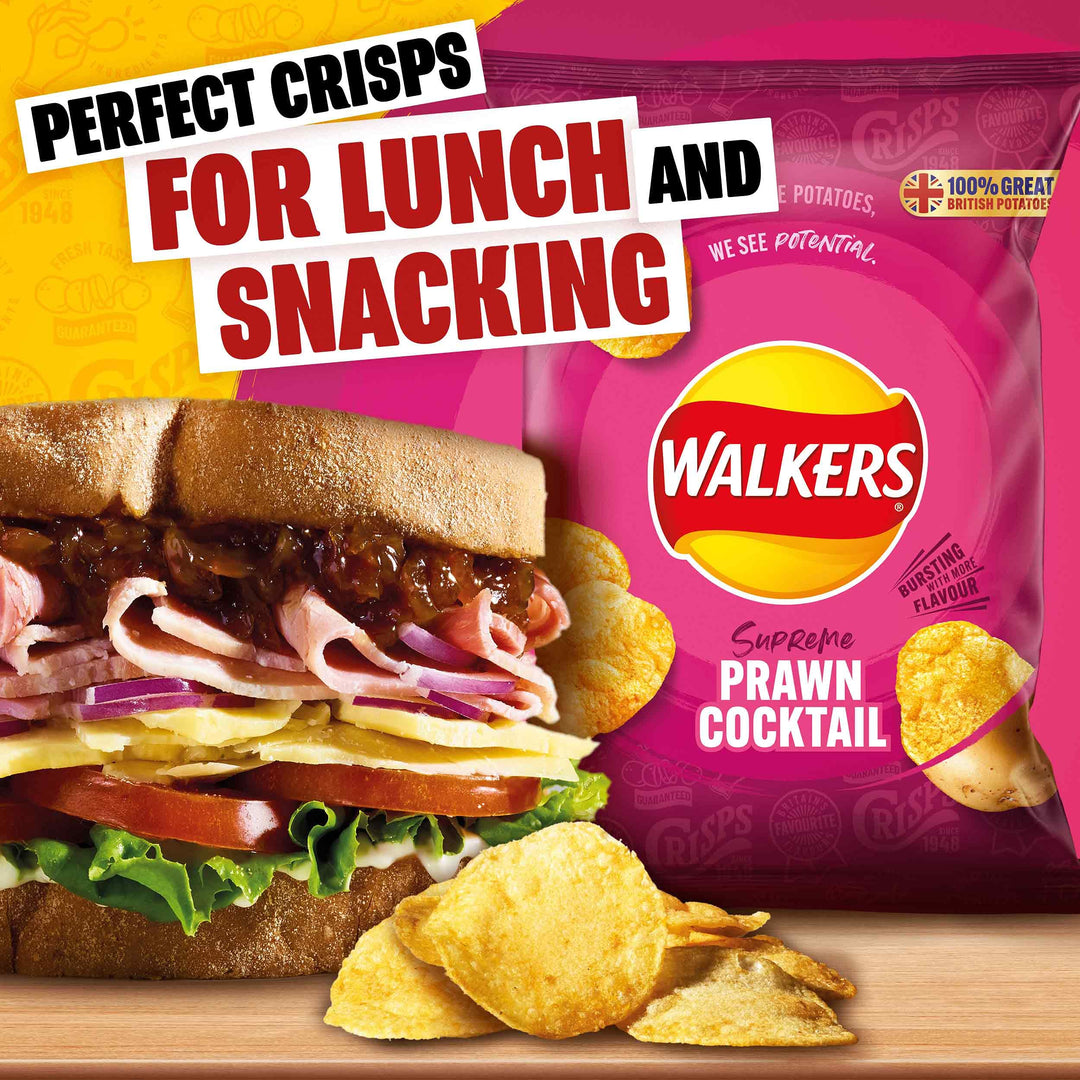Walkers Prawn Cocktail Crisps Multipack 6 x 25g