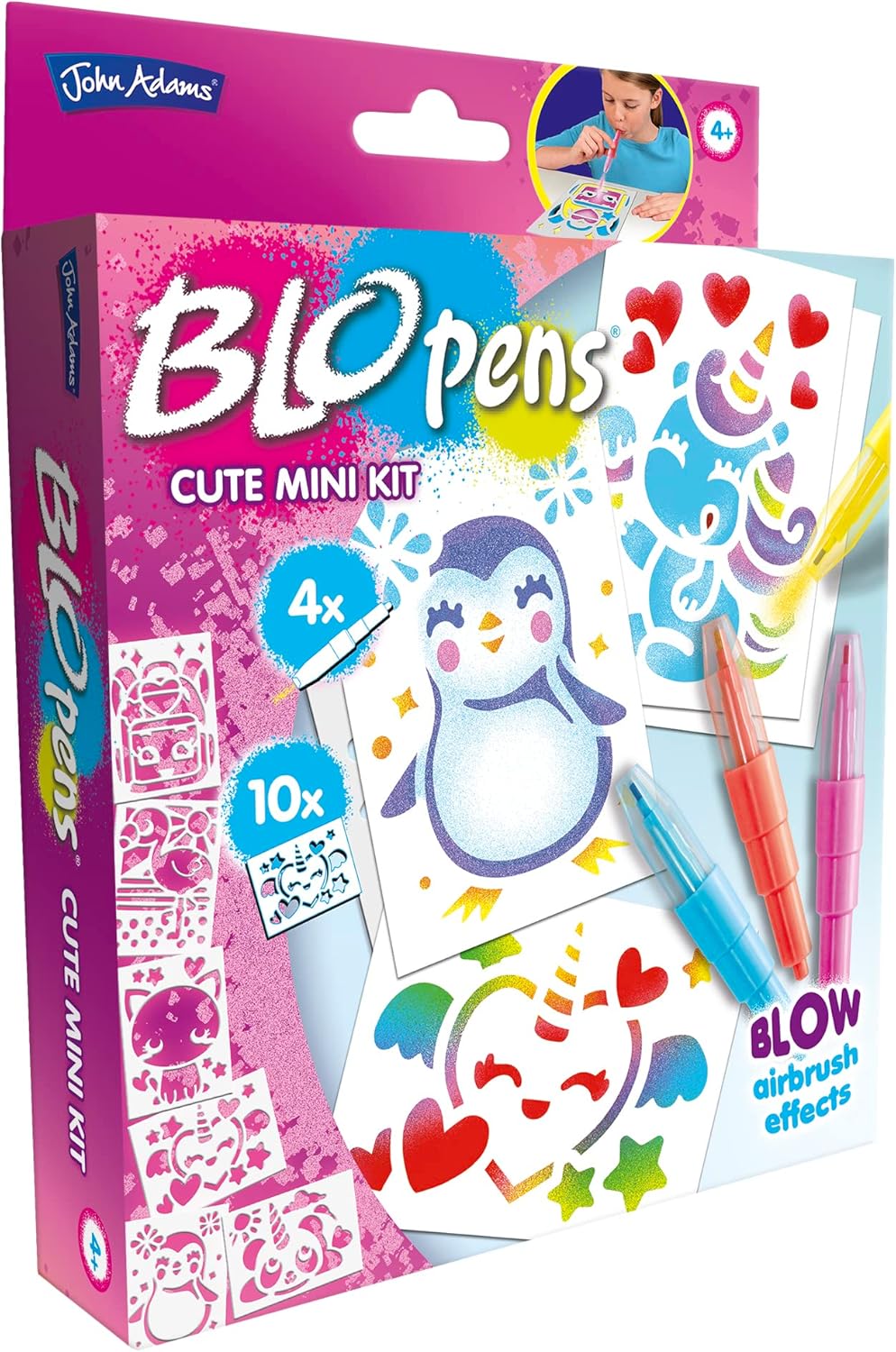John Adams BLOPENS Cute Mini Kit - Airbrush Art Craft Set for Kids 1