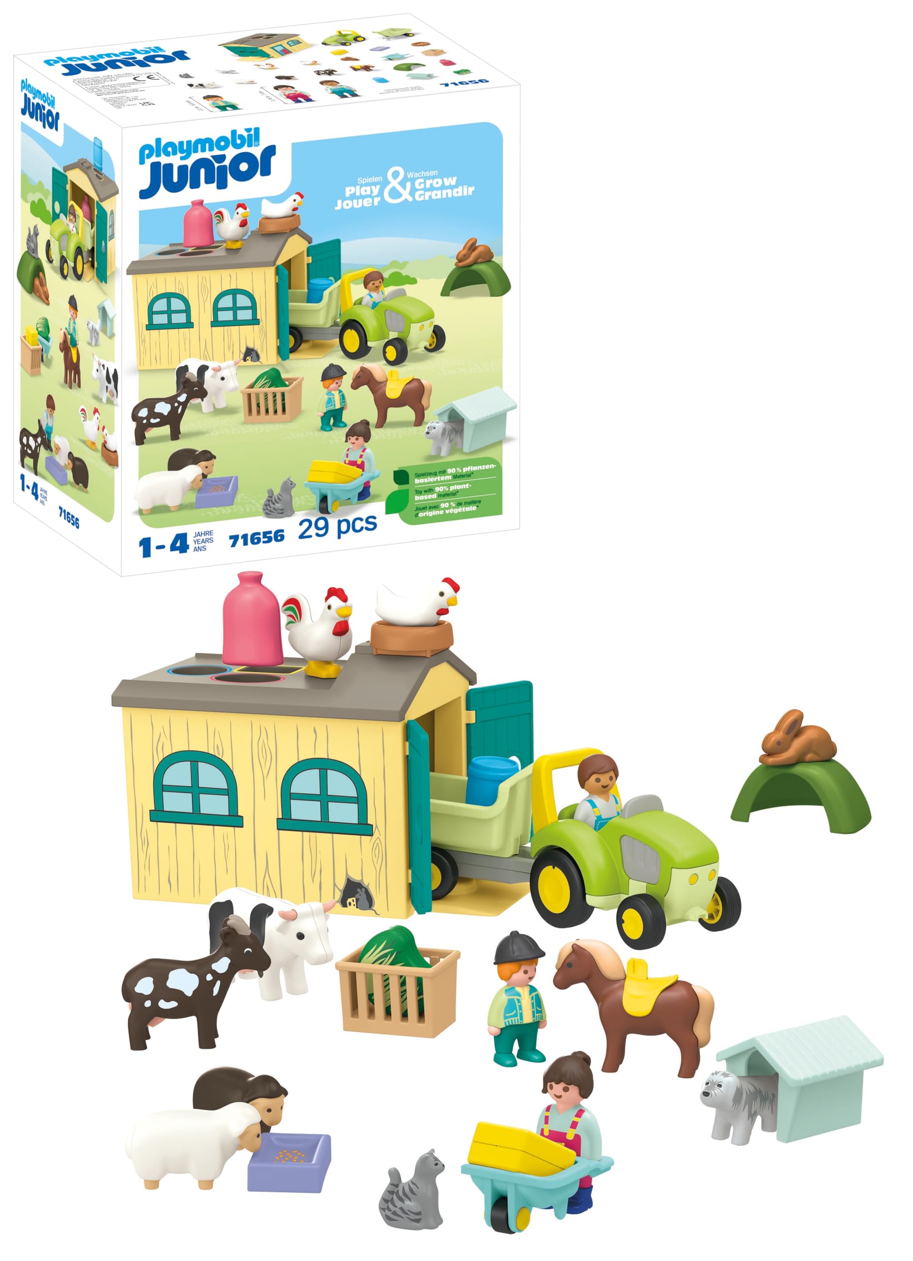 Playmobil 71656 JUNIOR Farm Adventure with Tractor, Trailer & Animals 1