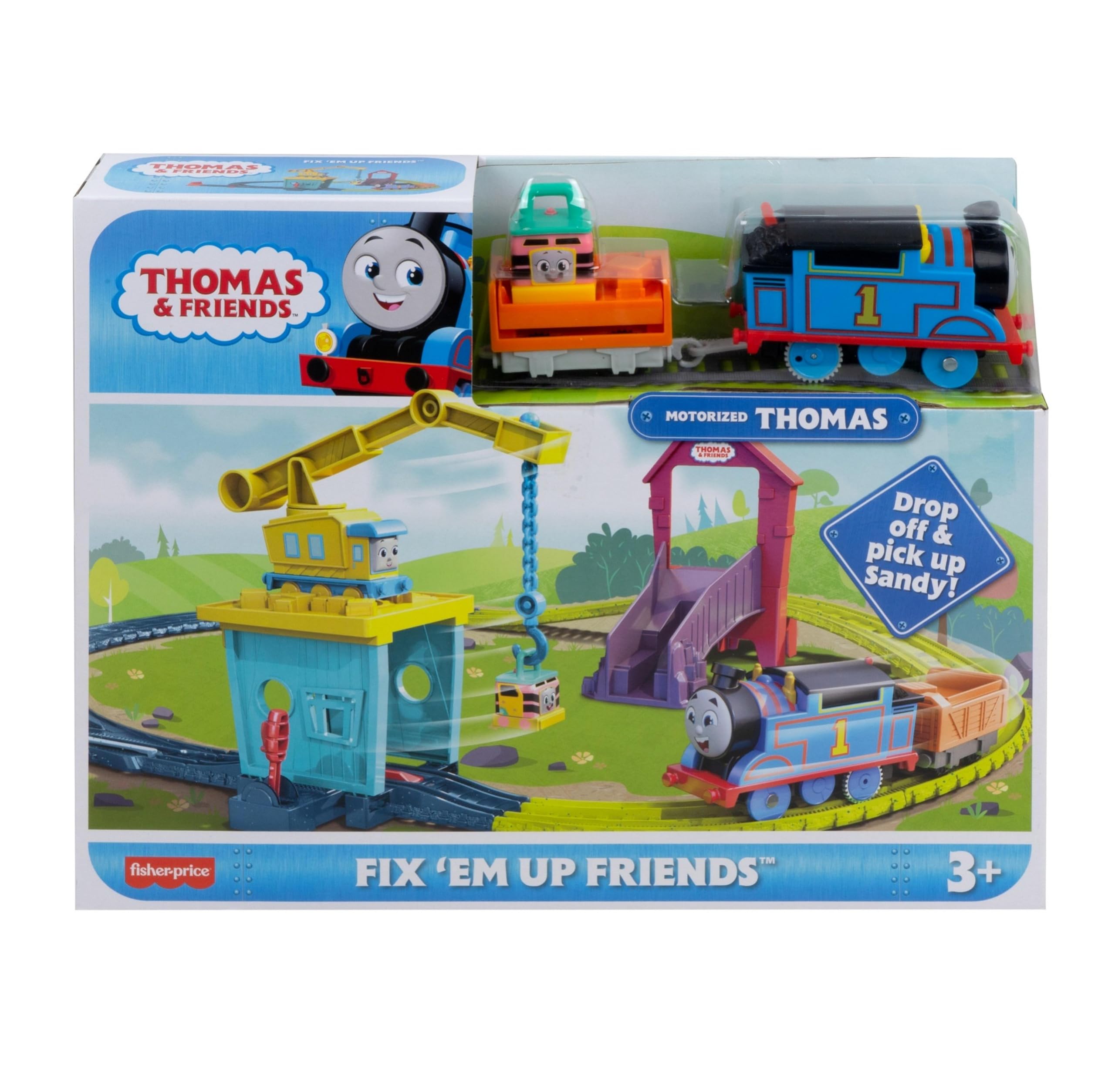 THOMAS & FRIENDS Fix 'Em Up Friends Train Set | 18-Piece | Battery Powered | Ages 3+ 7