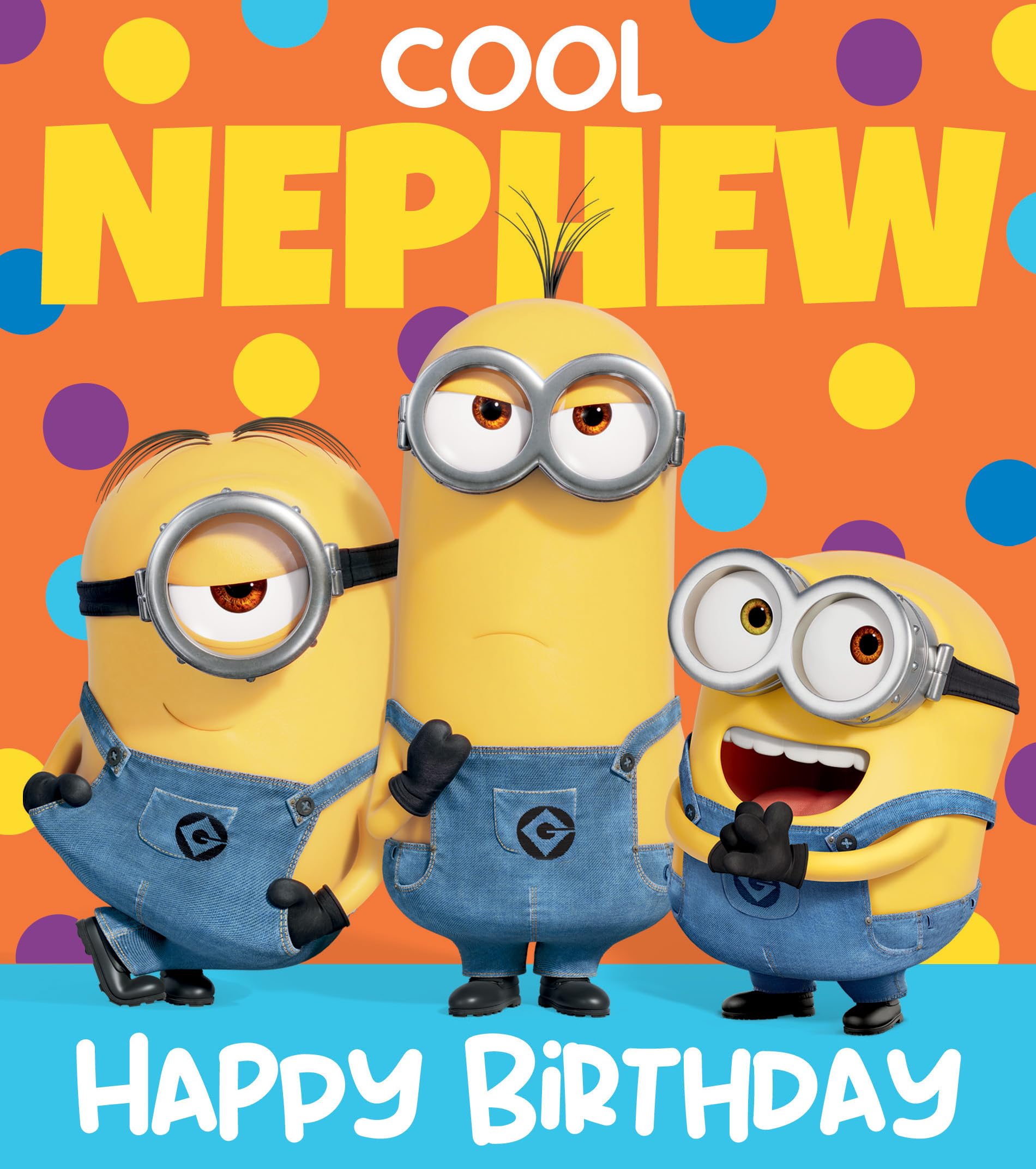 Danilo Promotions LTD Despicable Me Minions Birthday Card for Nephew | Standard Size | Blank Interior
