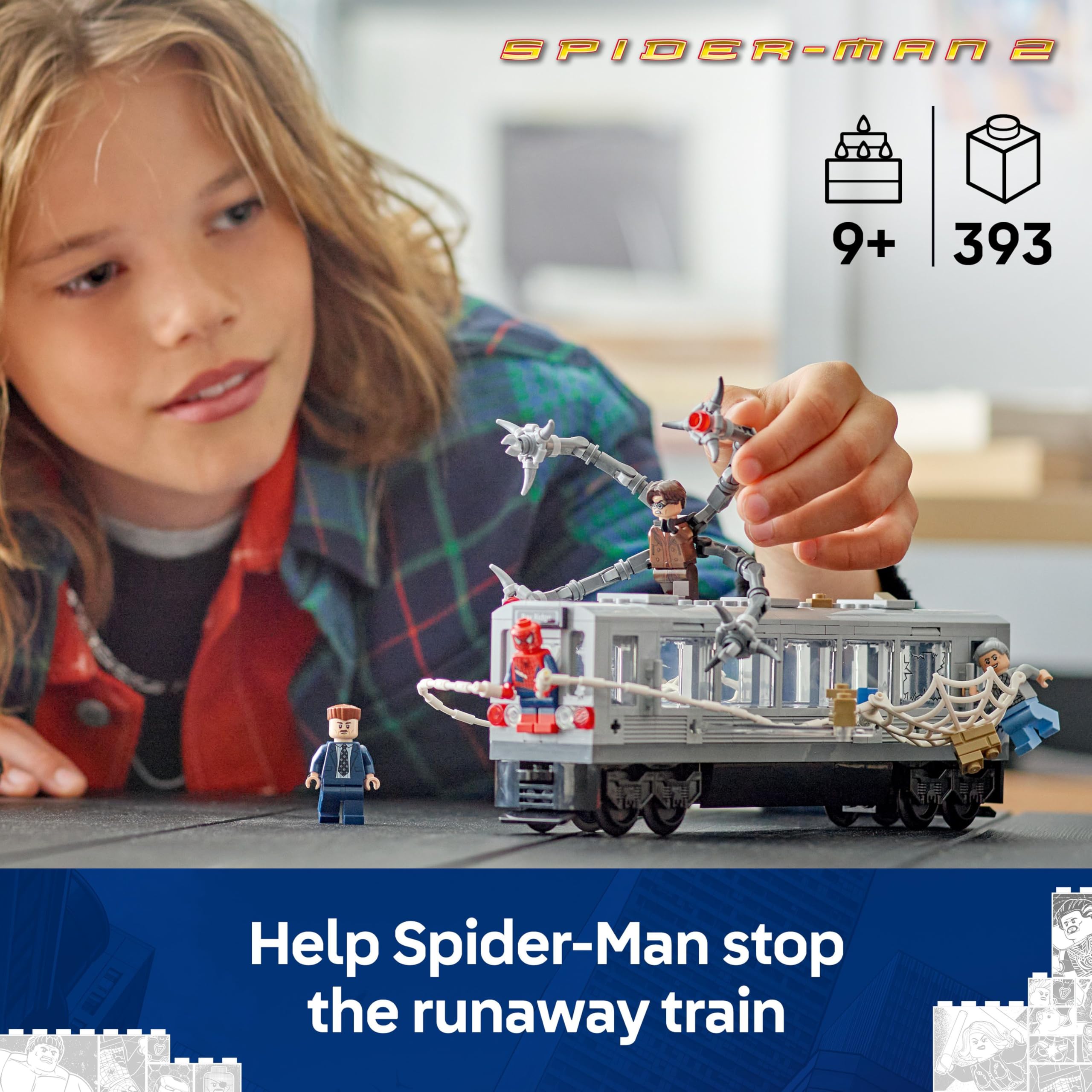 LEGO Marvel Spider-Man vs. Doc Ock Subway Train Scene Building Set | 9+ Years 2