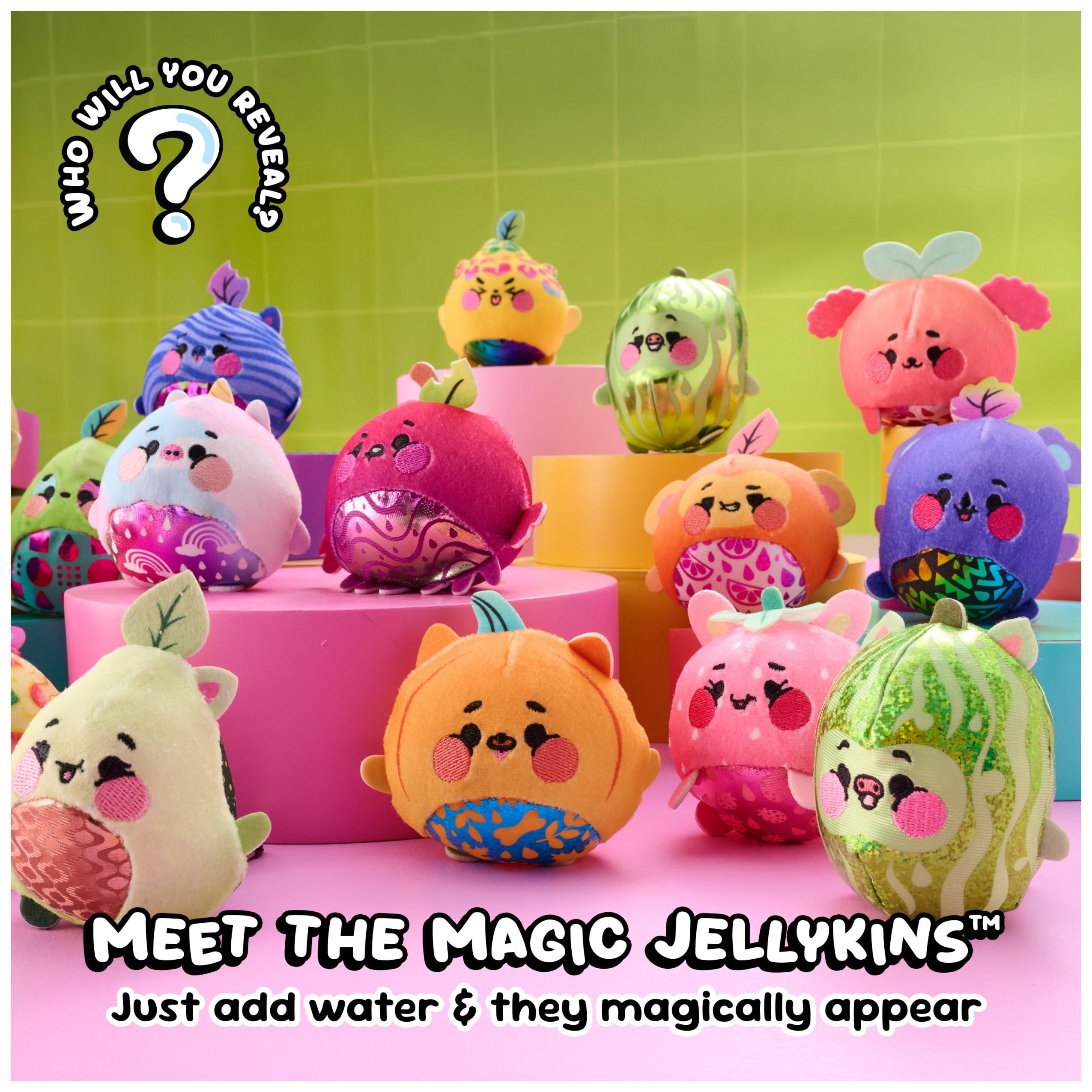 Magic Jellykins Surprise Plush Jar, Magical Transforming Water-Activated To 7