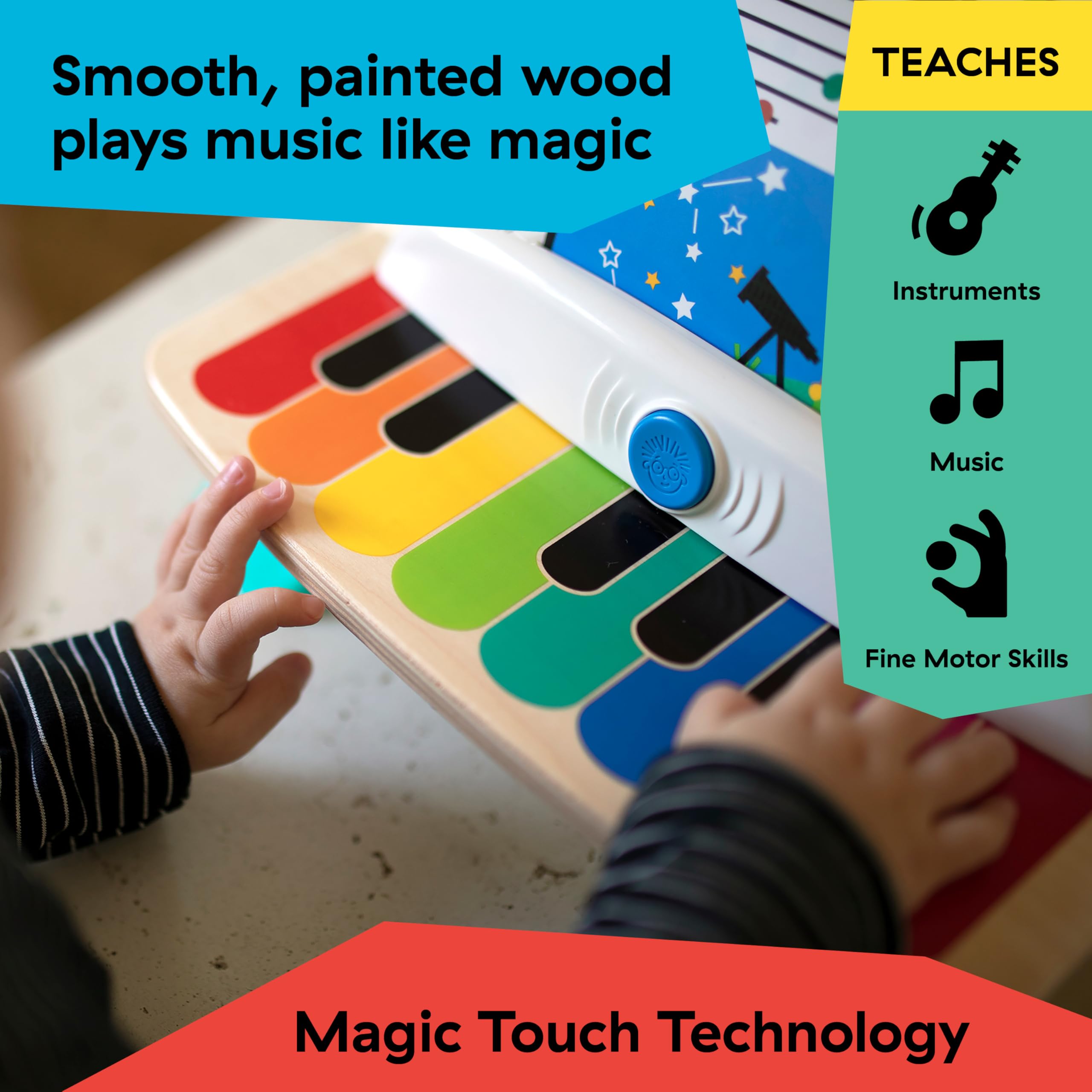 Baby Einstein Hape Magic Touch Piano - Wooden Musical Toy for Toddlers 6-36 Months 9