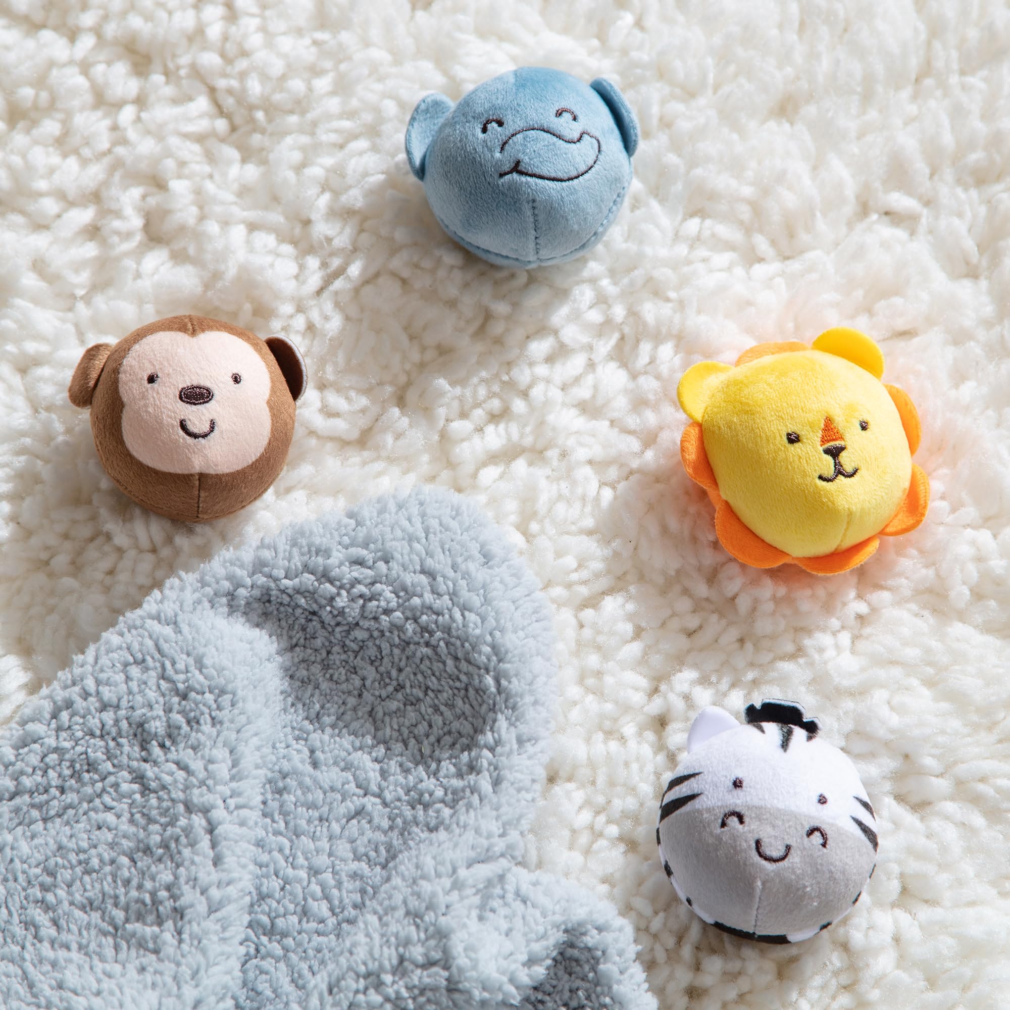 Melissa & Doug Rollables Safari Friends Squeeze Toy Set - 4 Pieces | Ages 6 Months+ | Multicolor 9