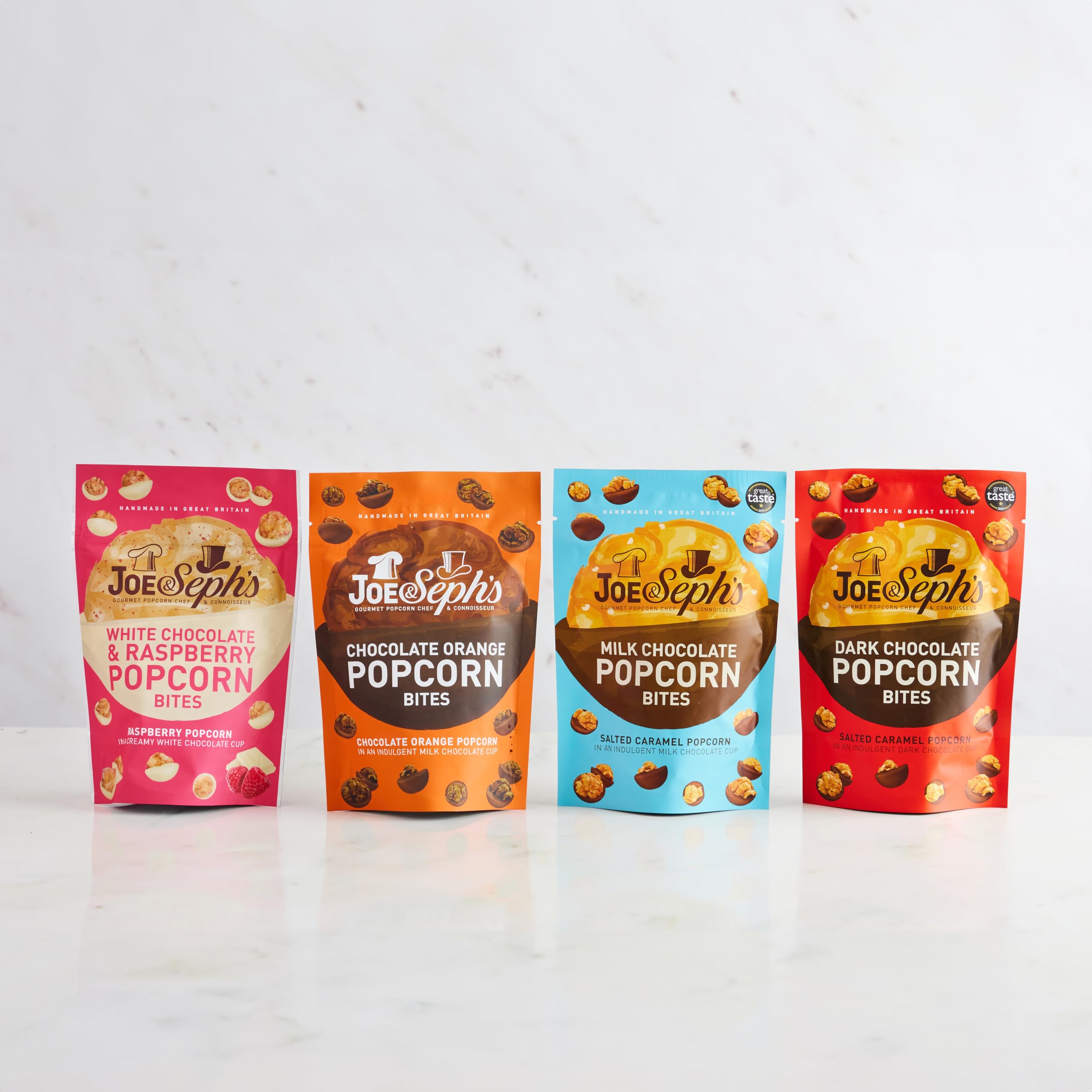 Joe & Seph's Milk Chocolate Orange Popcorn Bites (63g) - Belgian Chocolate Coated Gourmet Popcorn 3