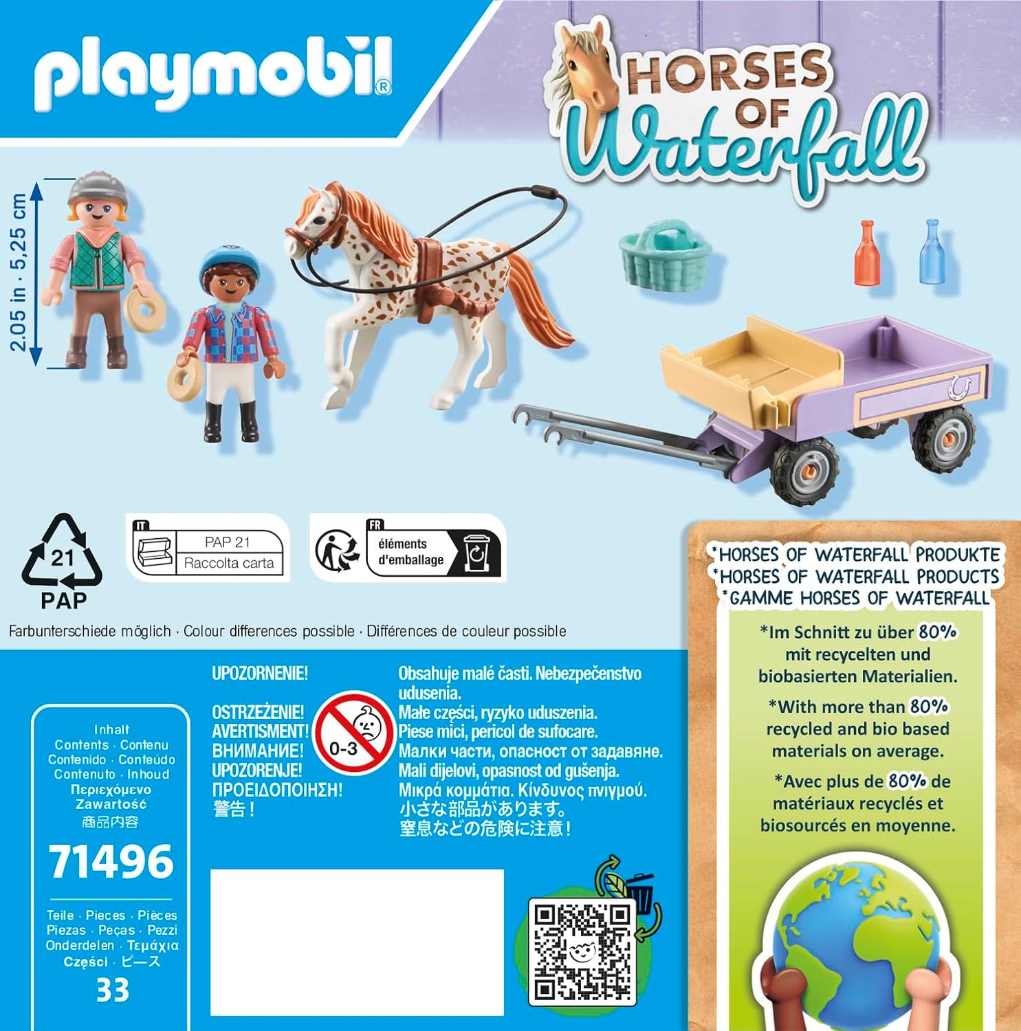 Playmobil 71496 Horses of Waterfall: Pony Carriage Playset for Kids 4+ 6