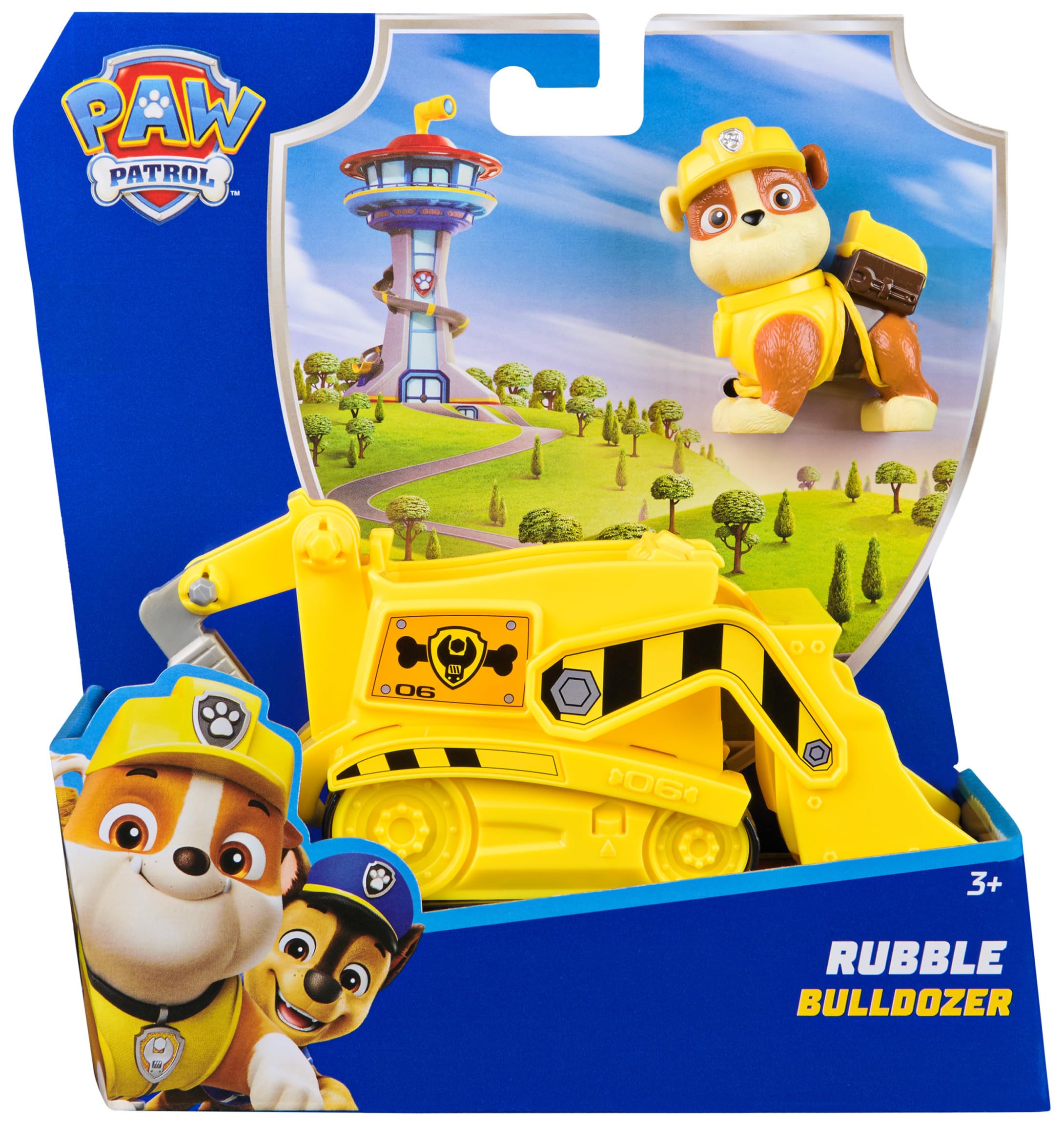 Paw Patrol Rubbles Bulldozer-Spielzeugfahrzeug mit Actionfigur zum Sammeln – ab 3 Jahren 6
