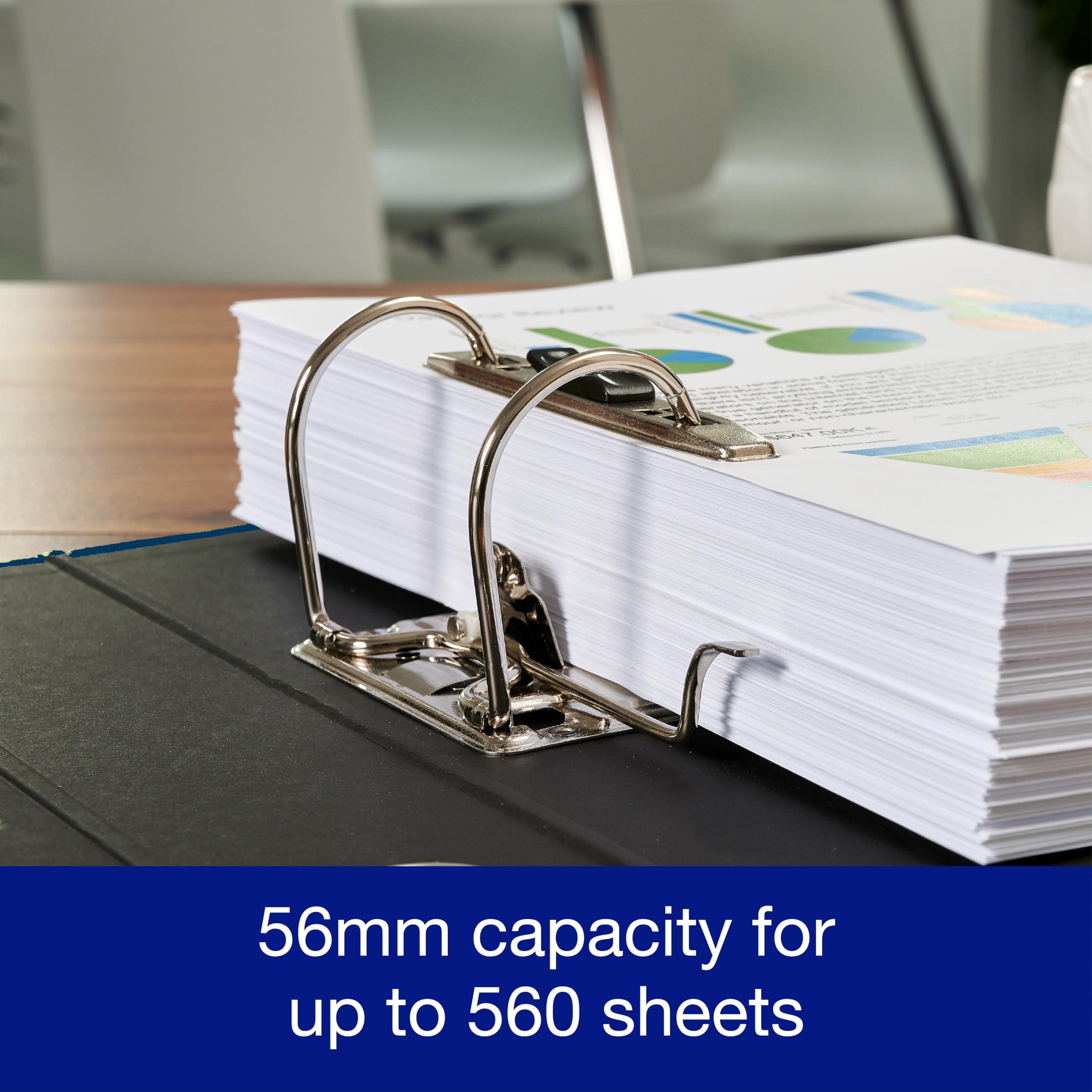 Oxford Premium A4 Lever Arch File - Light Blue | 70mm Spine | 560 Sheet Capacity 4