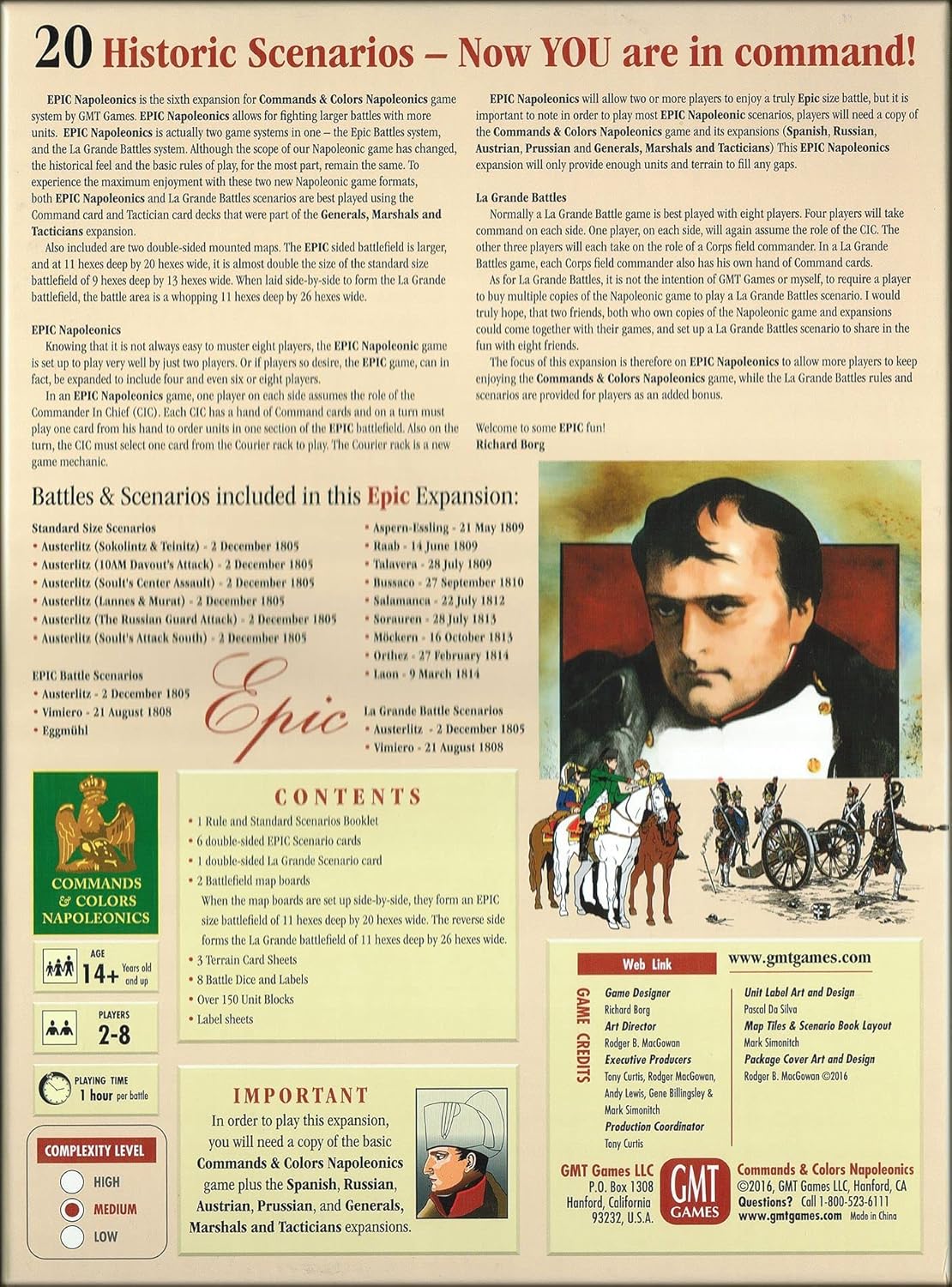 GMT Games Commands and Colors: Napoleonics - EPIC Board Game Expansion (1608) 2